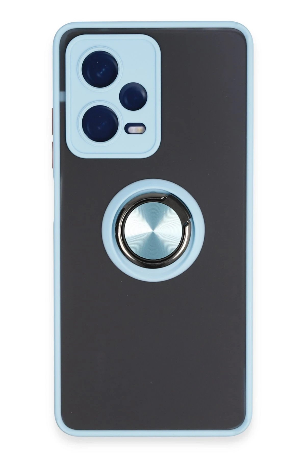 Xiaomi Redmi Note 12 5G Kılıf Montreal Yüzüklü Silikon Kapak - Buz Mavi-(5796)