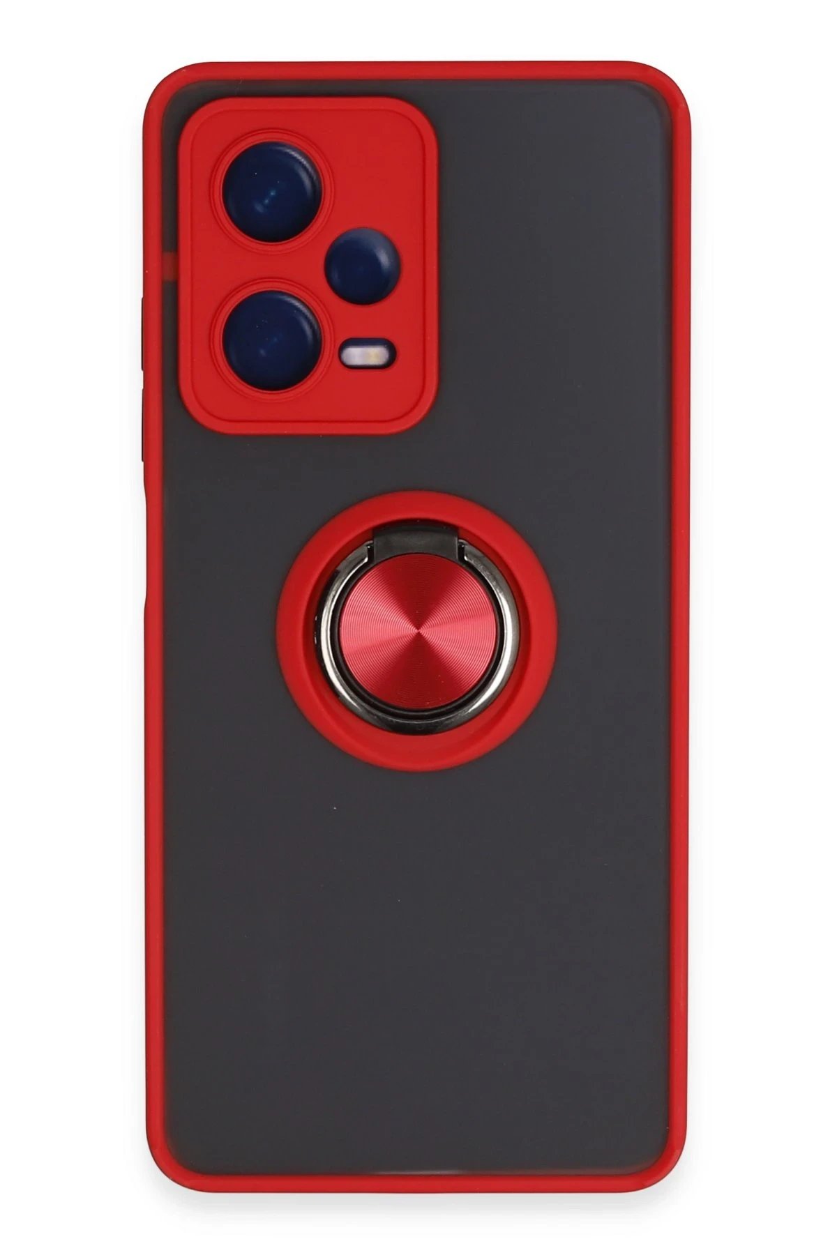 Xiaomi Redmi Note 12 5G Kılıf Montreal Yüzüklü Silikon Kapak - Kırmızı-(5796)