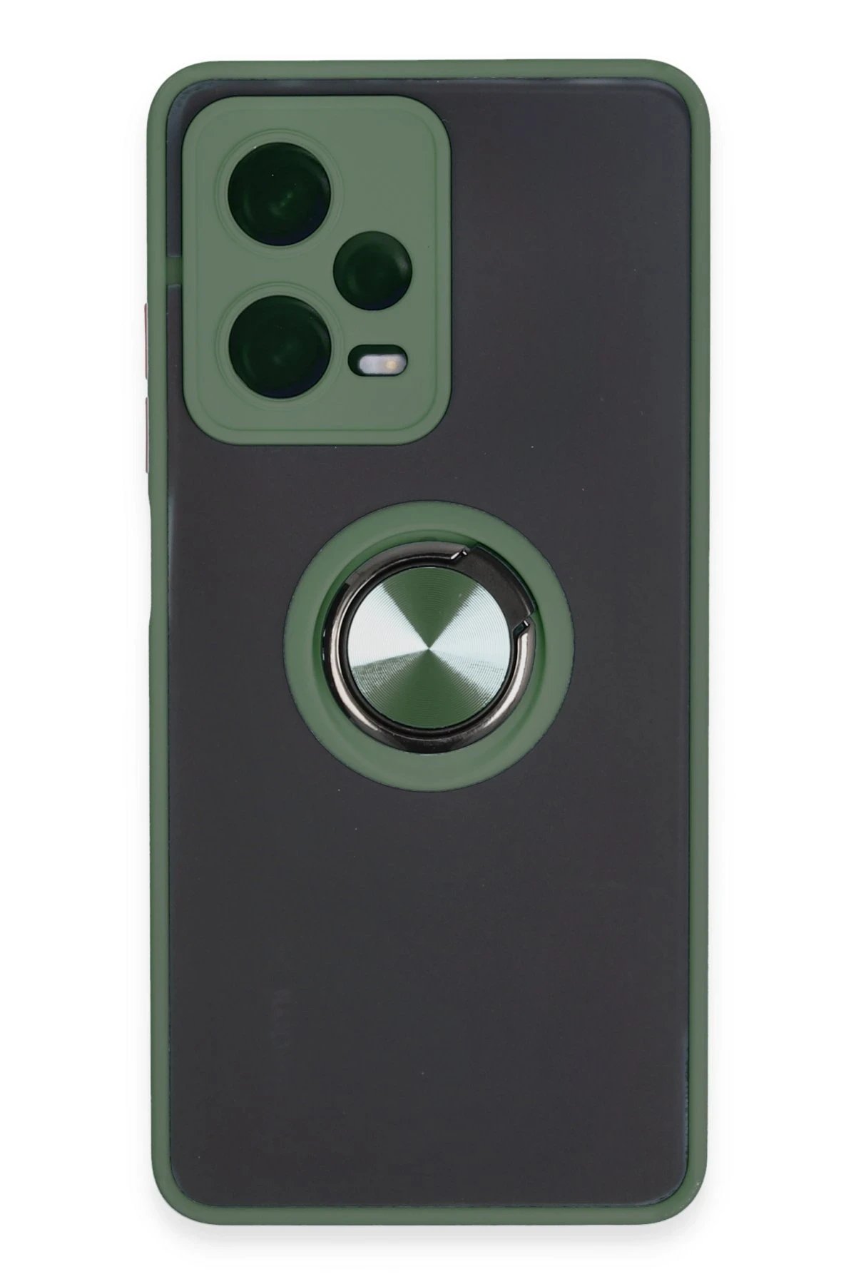 Xiaomi Redmi Note 12 Pro 5G Kılıf Montreal Yüzüklü Silikon Kapak - Yeşil-(5796)