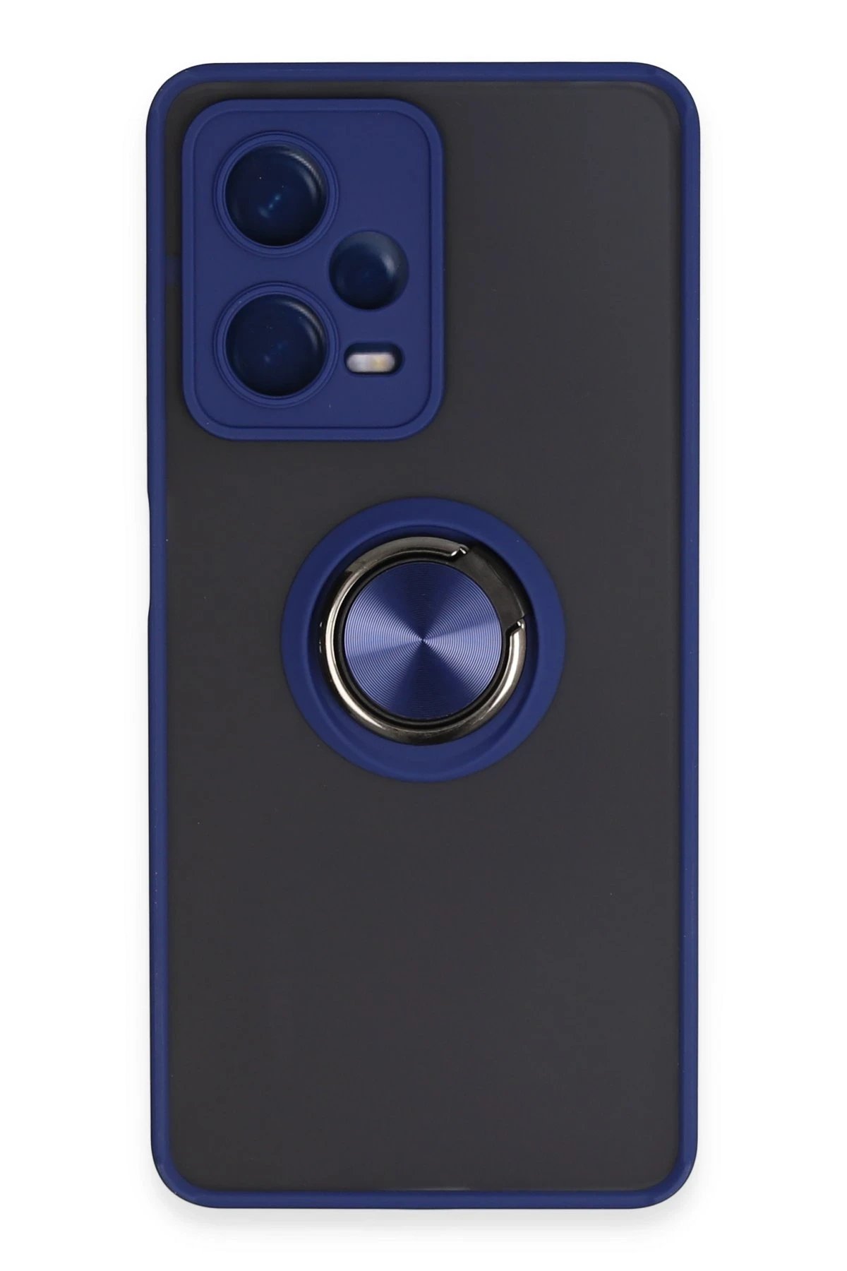 Xiaomi Redmi Note 12 Pro 5G Kılıf Montreal Yüzüklü Silikon Kapak - Lacivert-(5796)