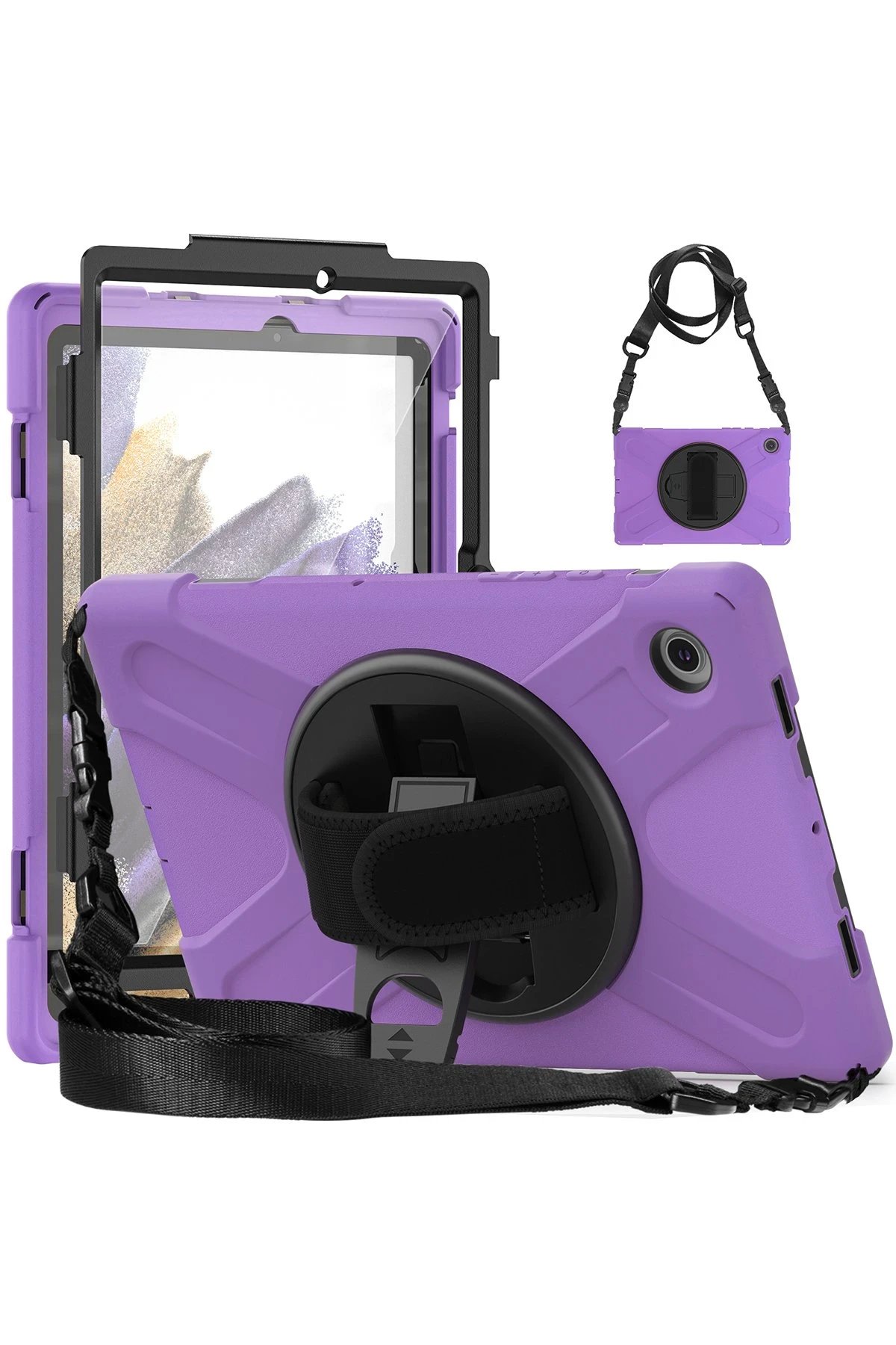 Samsung Galaxy X200 Tab A8 10.5 Kılıf Amazing Tablet Kapak - Mor-(5796)