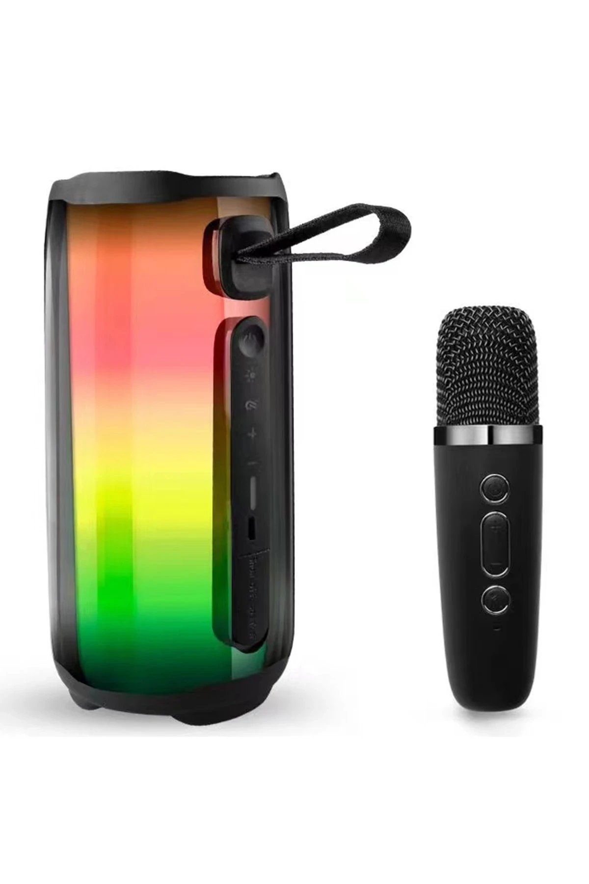 Pluse 5 Mikrofonlu RGB Kablosuz Hoparlör - Siyah-(5796)