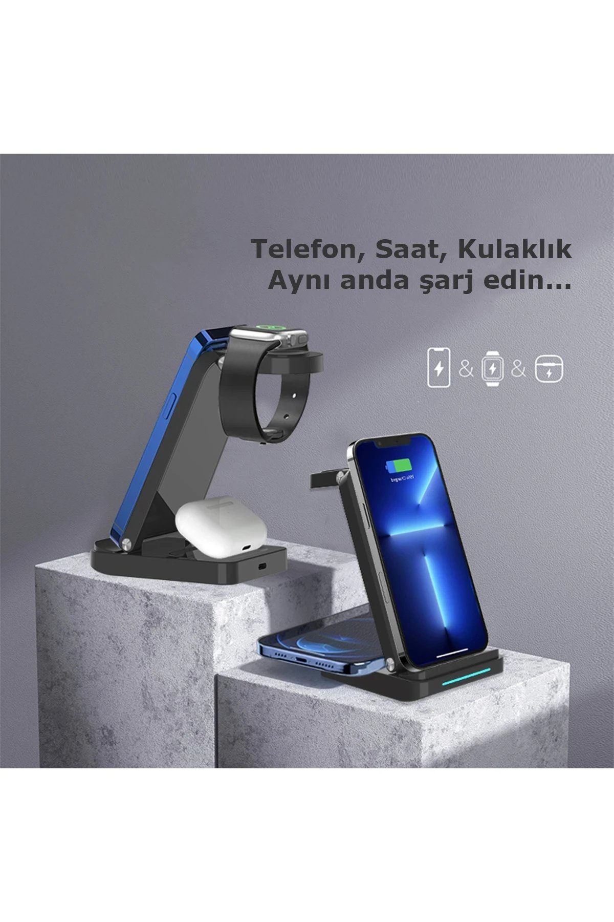 S90 KABLOSUZ ŞARJ MASAÜSTÜ SET1. Malzeme: ABS+Mıknatıs2. Giriş: 9V-1