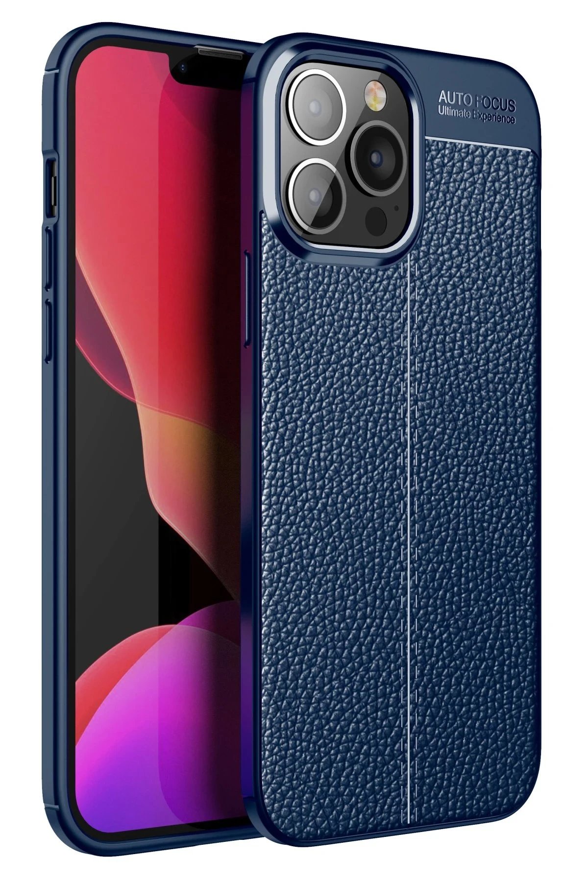 iPhone 15 Pro Max Kılıf Auto Focus Kapak - Lacivert-(5796)