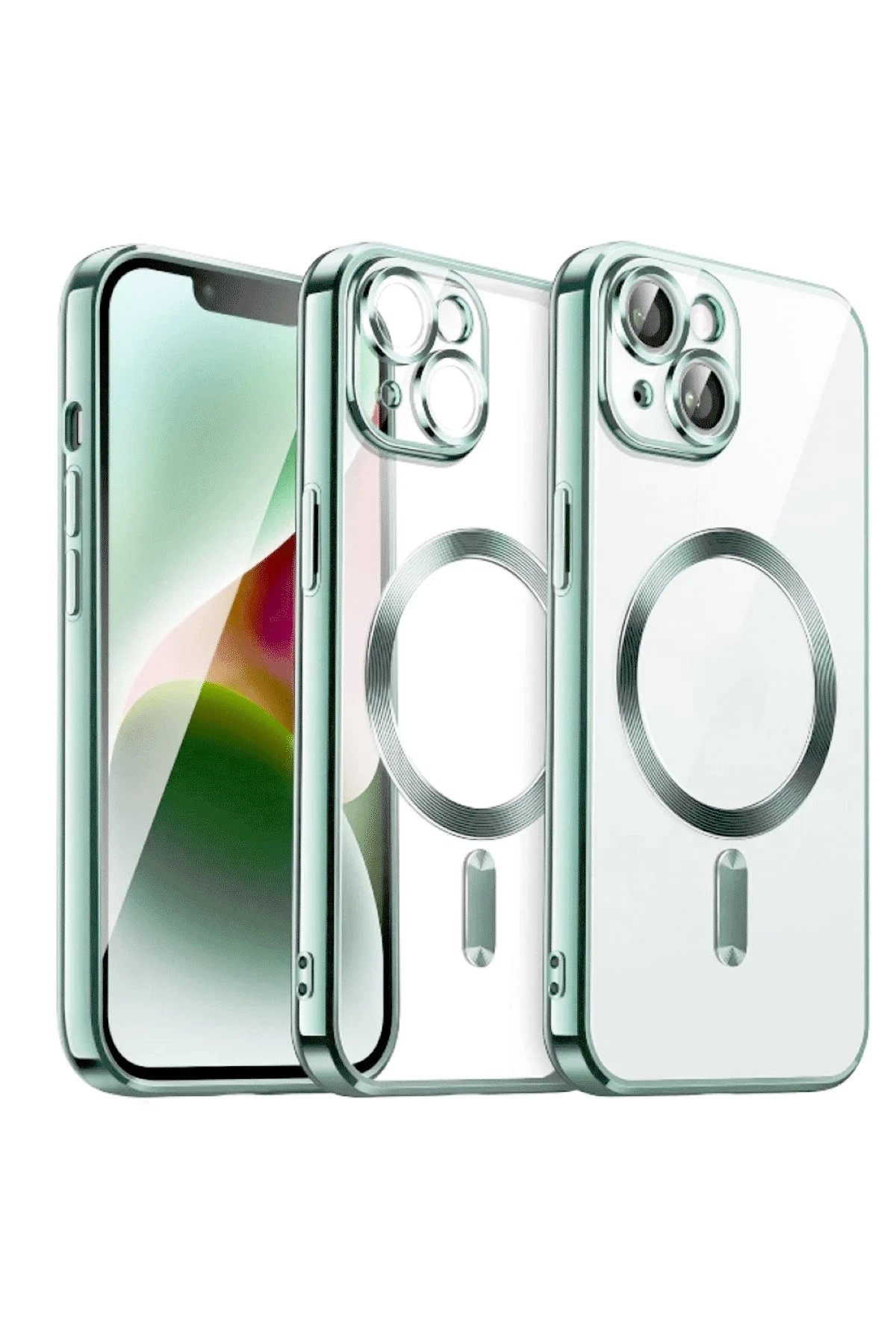 iPhone 15 Kılıf Kross Magneticsafe Kapak - Koyu Yeşil-(5796)