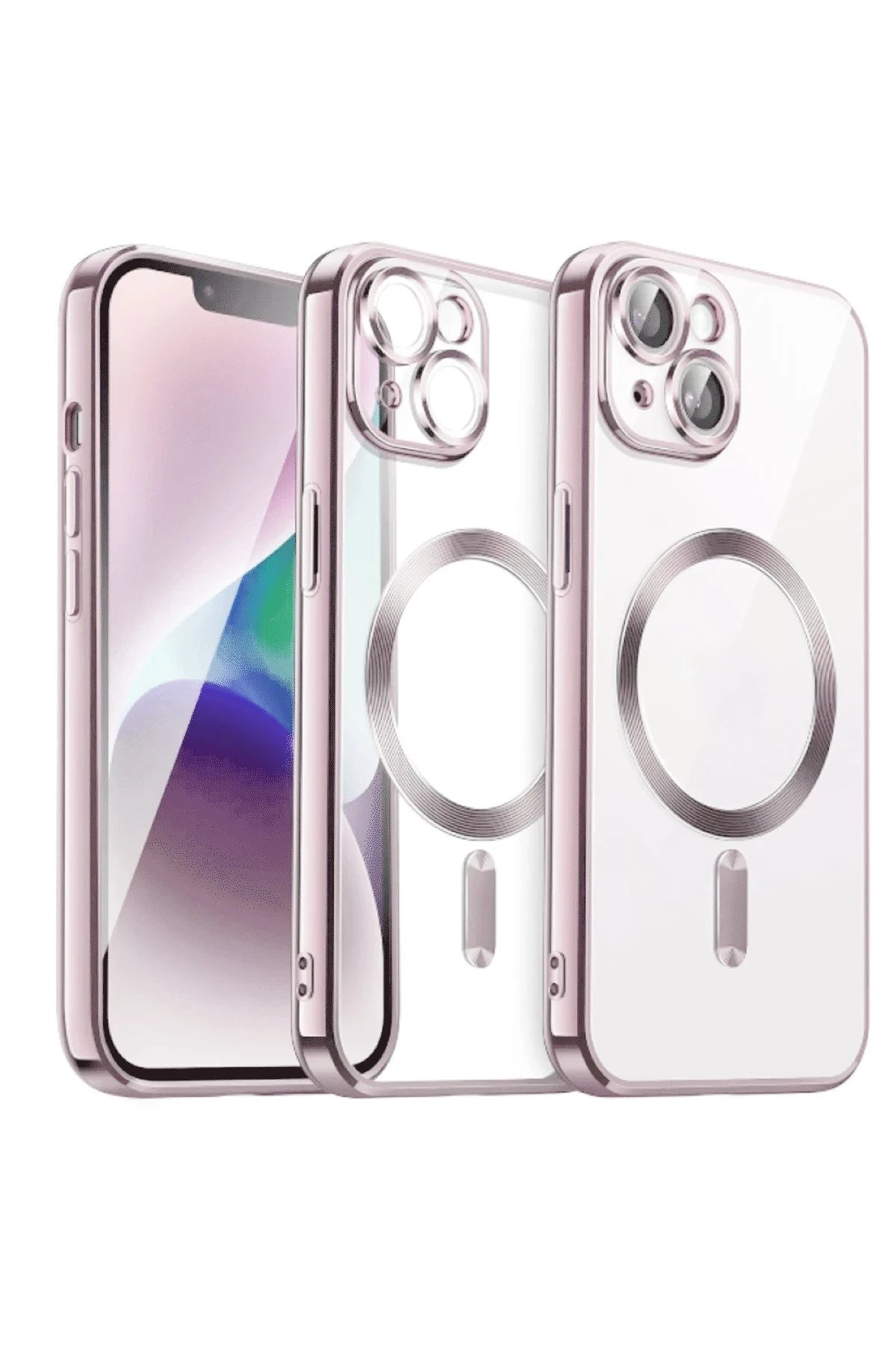 iPhone 15 Kılıf Kross Magneticsafe Kapak - Rose-(5796)