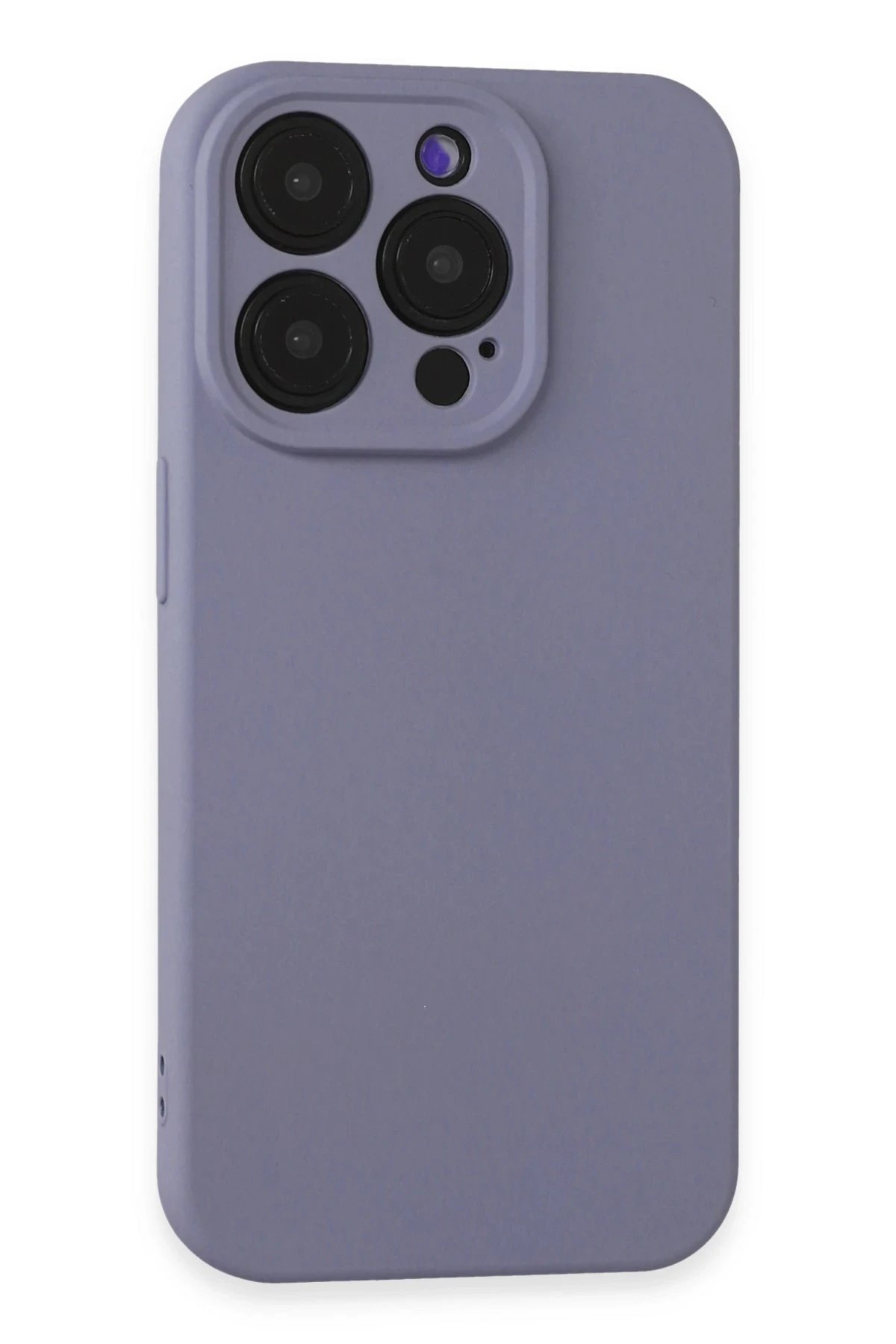 iPhone 15 Pro Max Kılıf Nano içi Kadife Silikon - Lila-(5796)