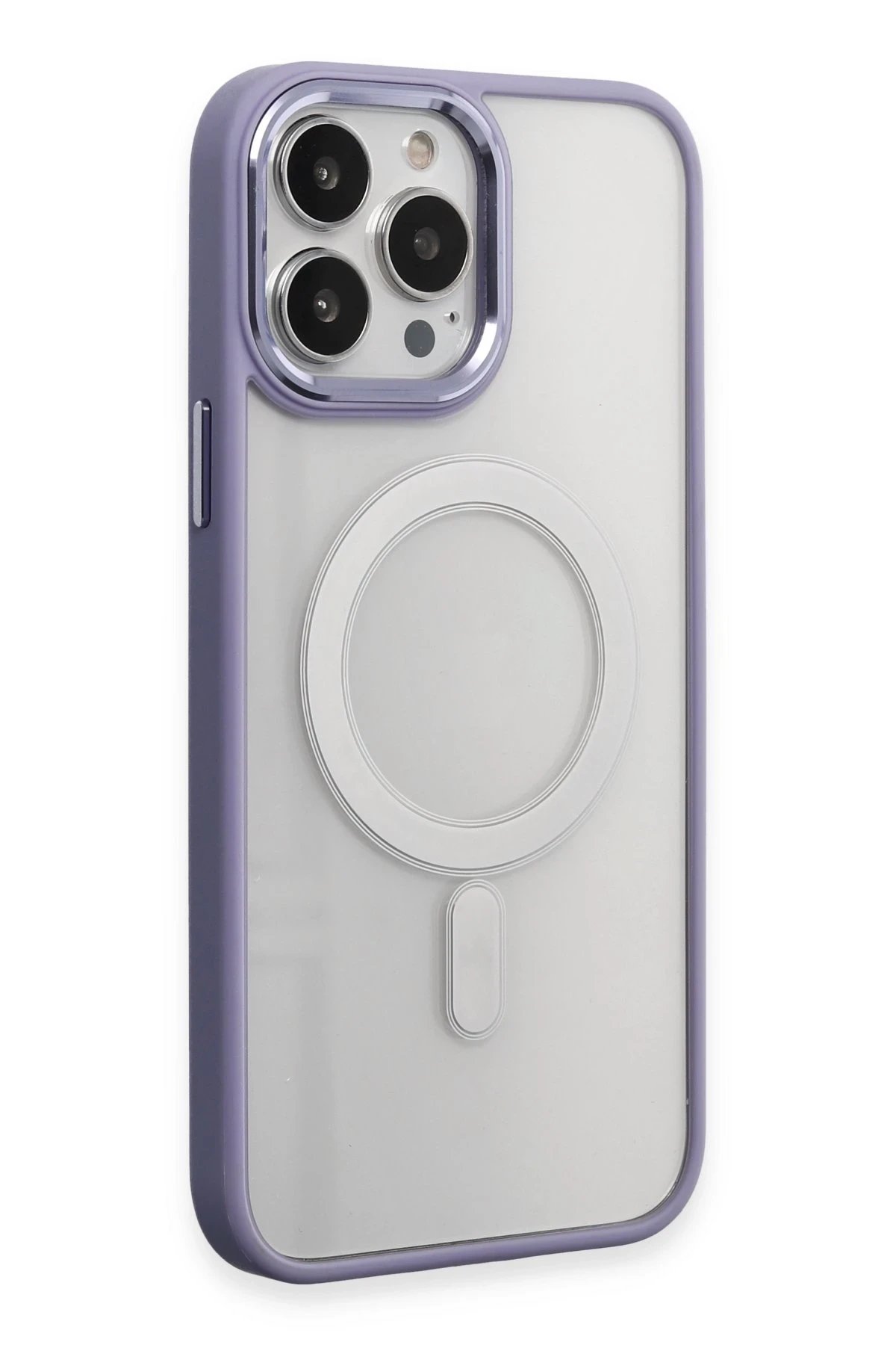 iPhone 15 Pro Kılıf Room Magneticsafe Silikon - Lila-(5796)