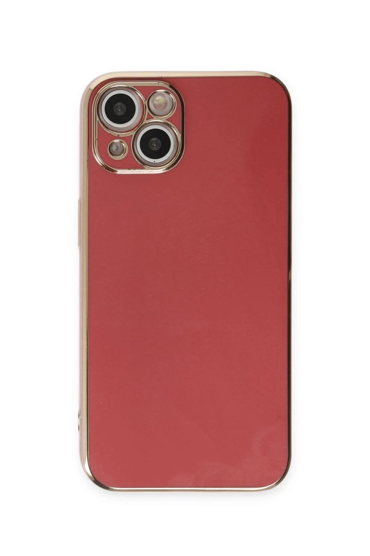 iPhone 15 Kılıf Volet Silikon - Kırmızı-(5796)