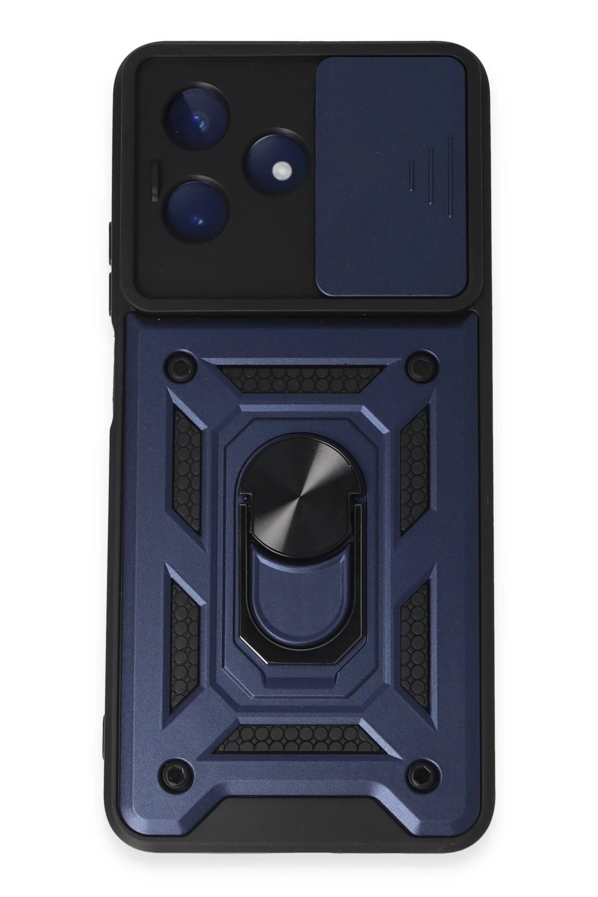 Realme C53 Kılıf Pars Lens Yüzüklü Silikon - Lacivert-(5796)