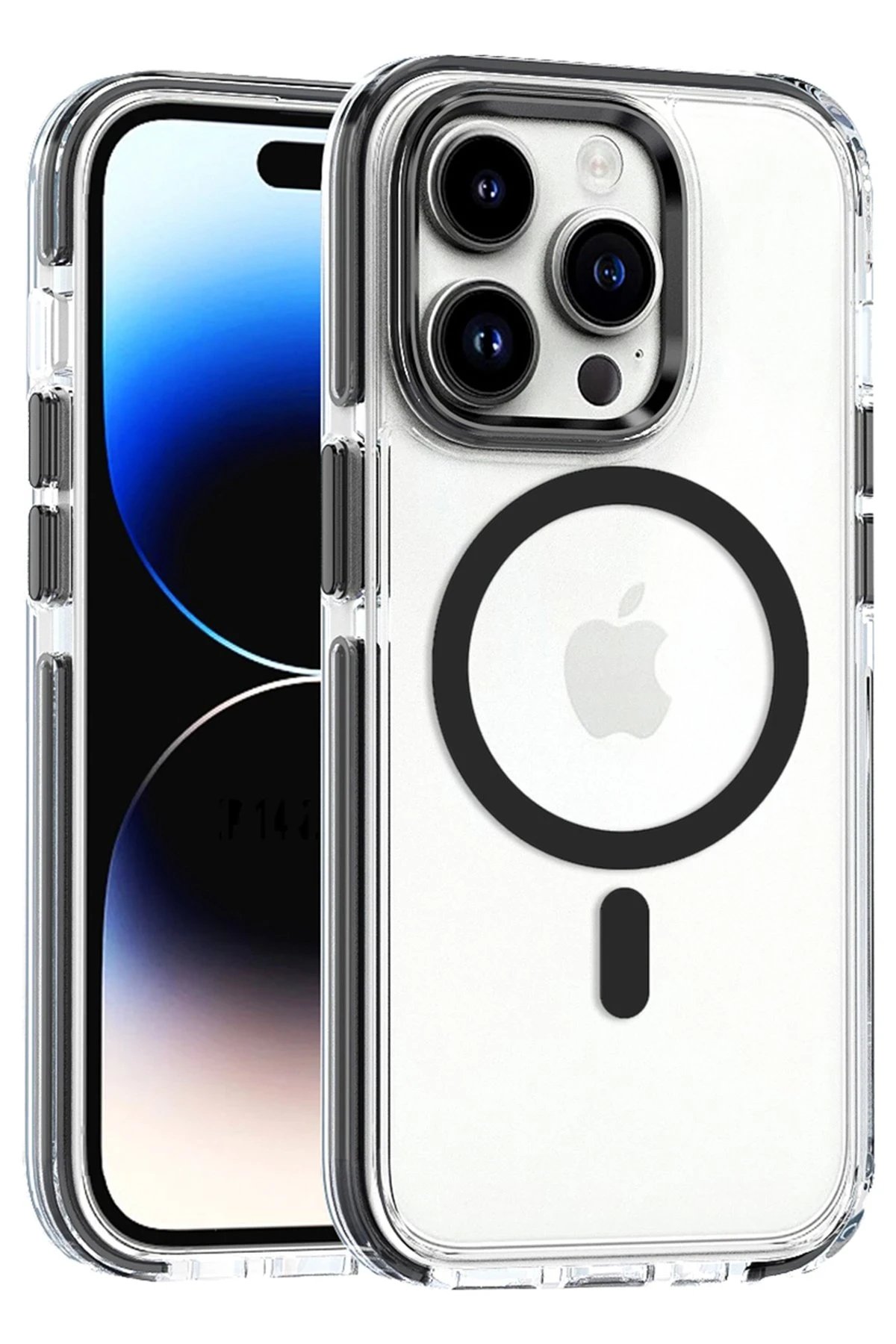 iPhone 15 Pro Max Bella Magsafe Kapak - Siyah-(5796)