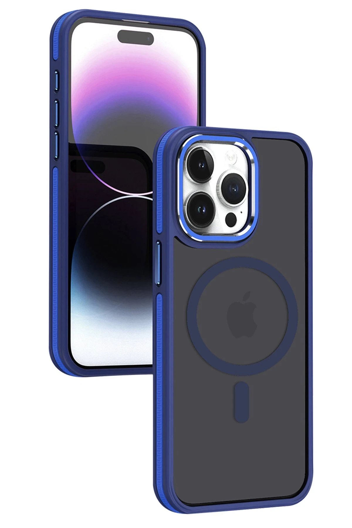 iPhone 15 Pro Winner Magsafe Kapak - Lacivert-(5796)