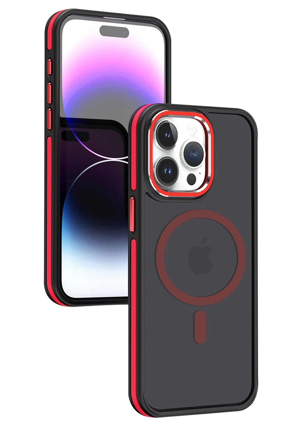 iPhone 15 Pro Max Winner Magsafe Kapak - Kırmızı-(5796)