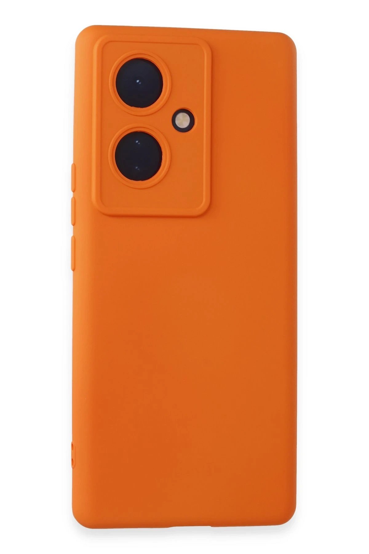 Vivo V29 Lite Kılıf Nano içi Kadife Silikon - Turuncu-(5796)