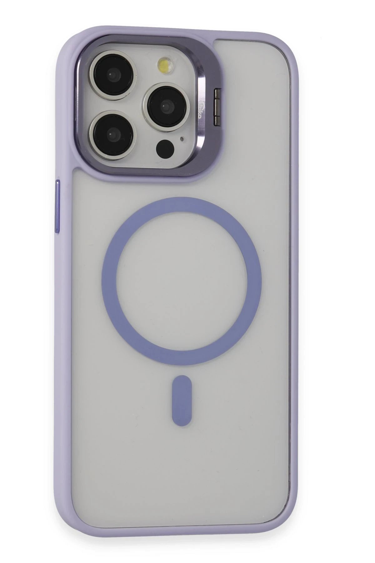 iPhone 15 Pro Max Kılıf Roblox Lens Magsafe Standlı Kapak - Lila-(5796)