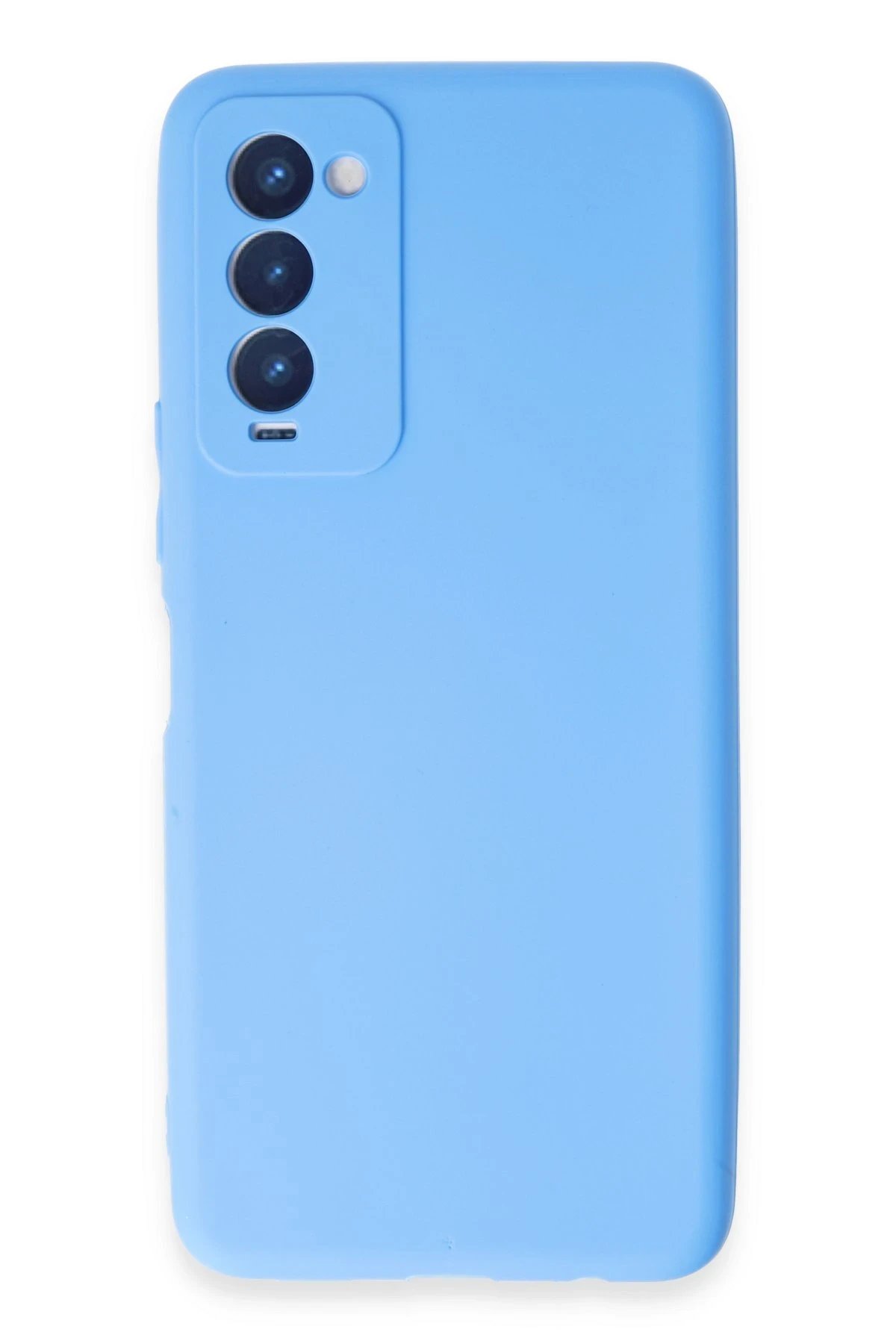 Tecno Camon 18 Kılıf First Silikon - Mavi-(5796)