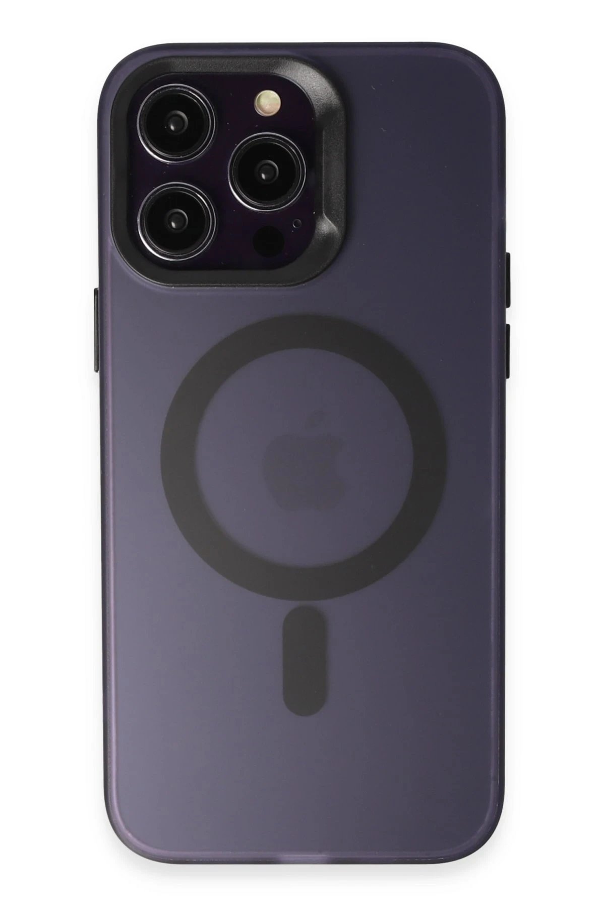 iPhone 15 Pro Kılıf Mateks Magsafe Kapak - Derin Mor-(5796)