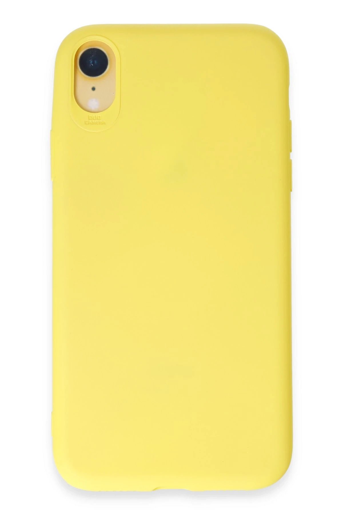 iPhone XR Kılıf First Silikon - Sarı-(5796)
