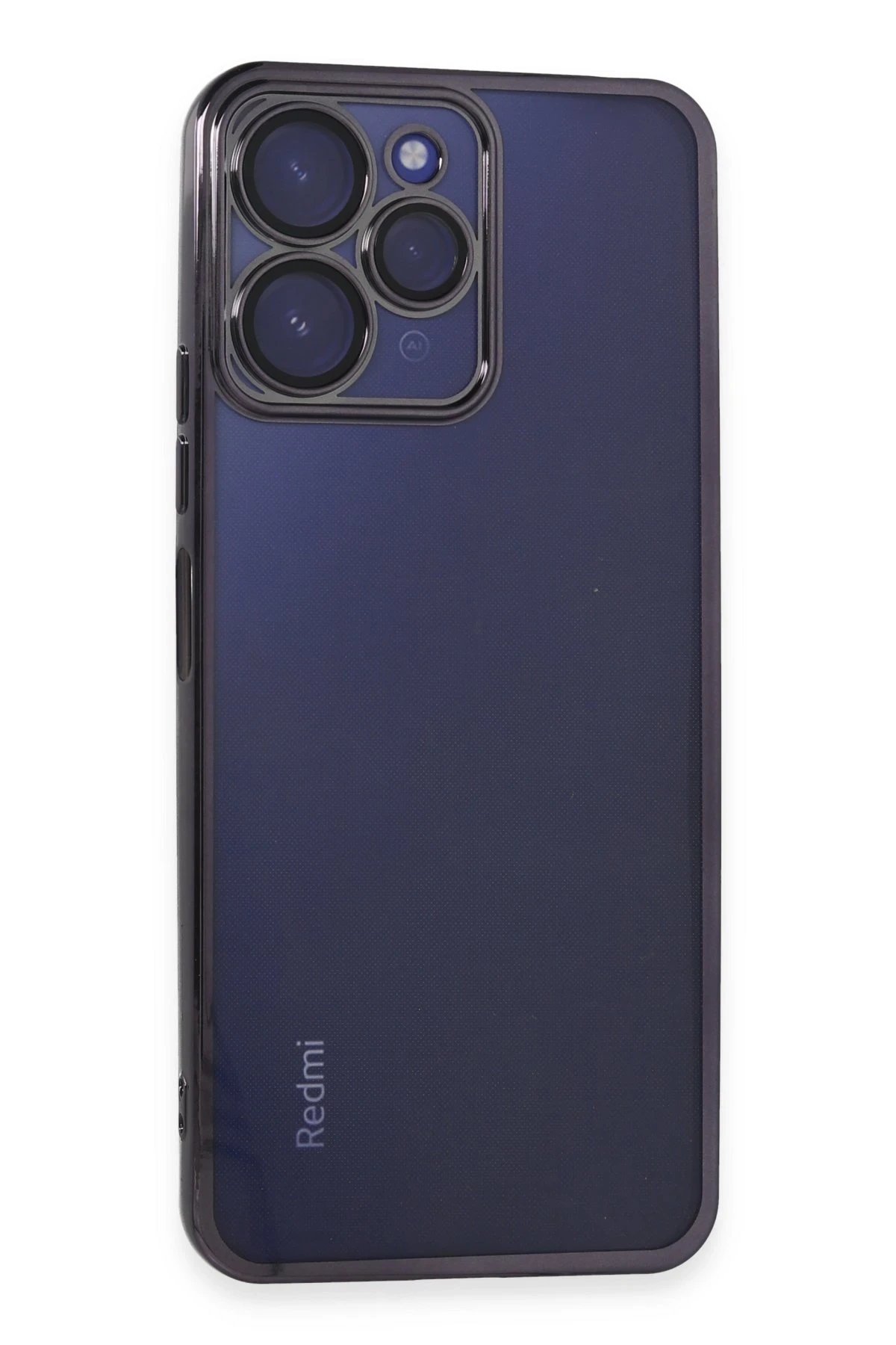 Xiaomi Redmi 12 Kılıf Lensli Silikon - Mor-(5796)