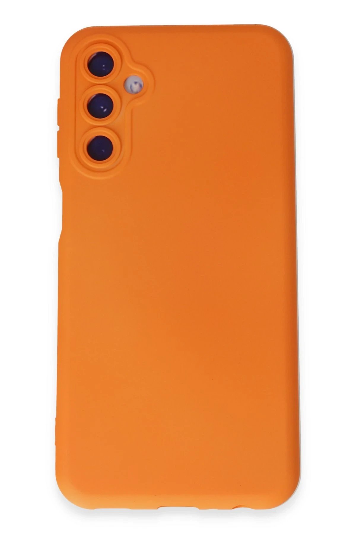 Samsung Galaxy M14 5G Kılıf Nano içi Kadife Silikon - Turuncu-(5796)