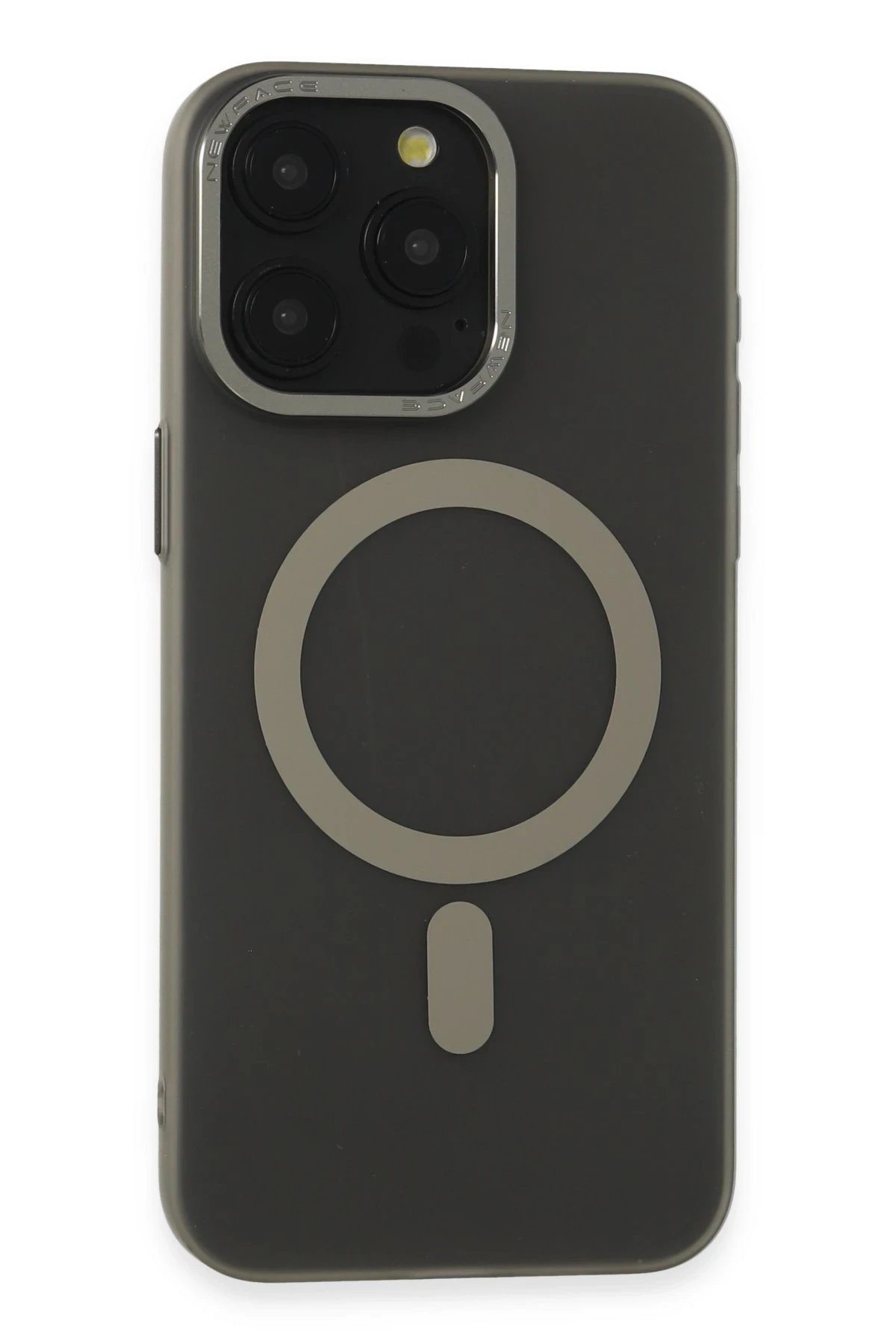 iPhone 15 Pro Kılıf Lodos Magneticsafe Mat Kapak - Titan Gri-(5796)