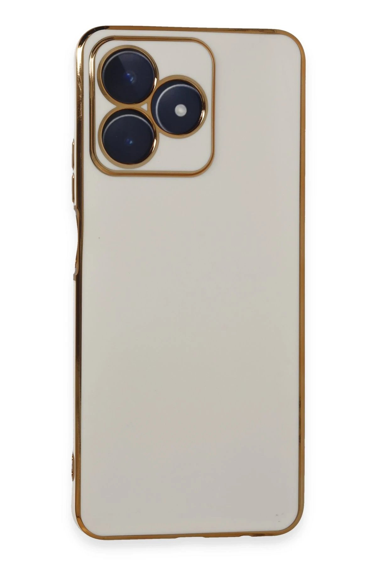 Realme C53 Kılıf Volet Silikon - Beyaz-(5796)