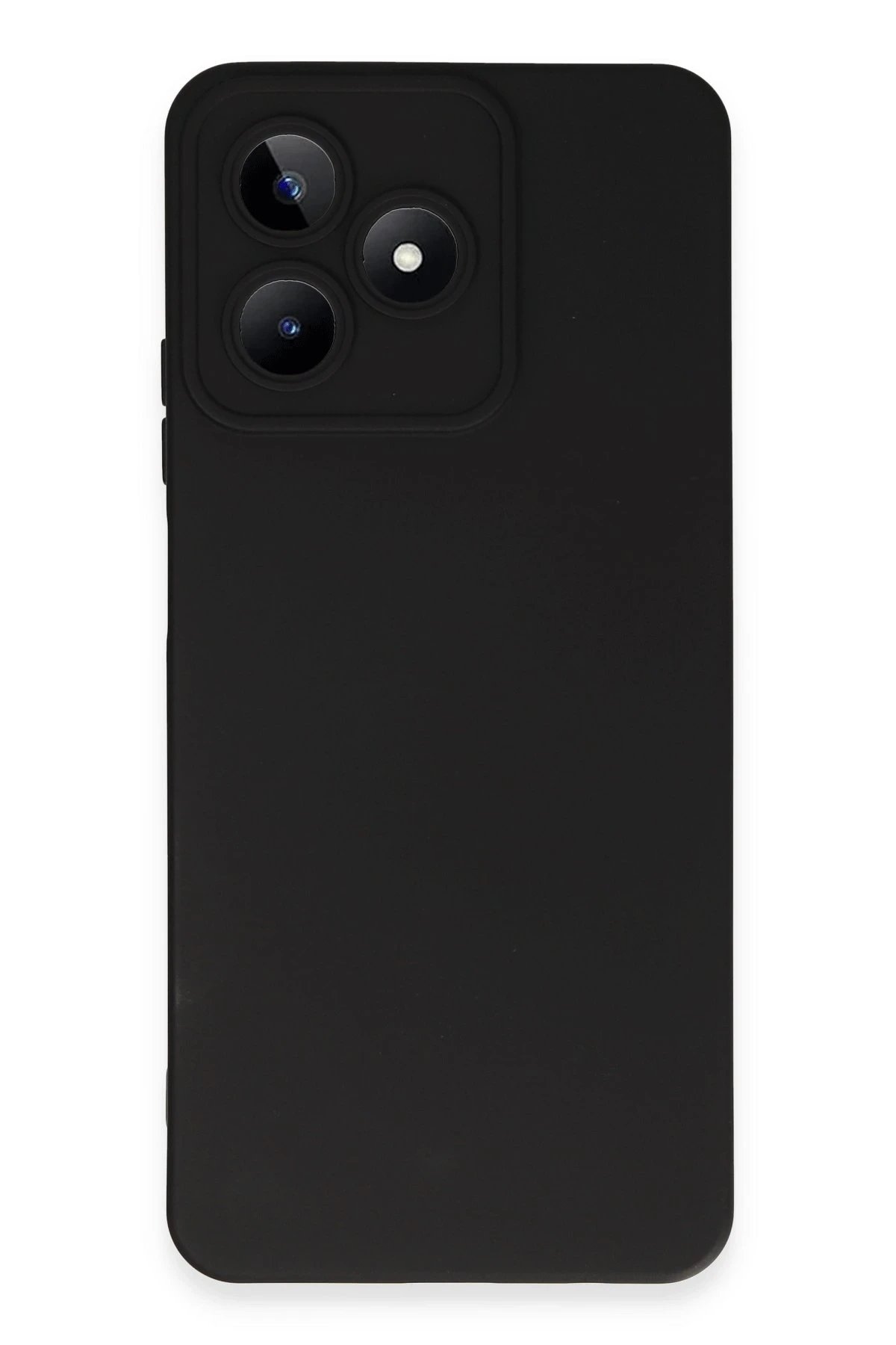 Realme C53 Kılıf Nano içi Kadife Silikon - Siyah-(5796)