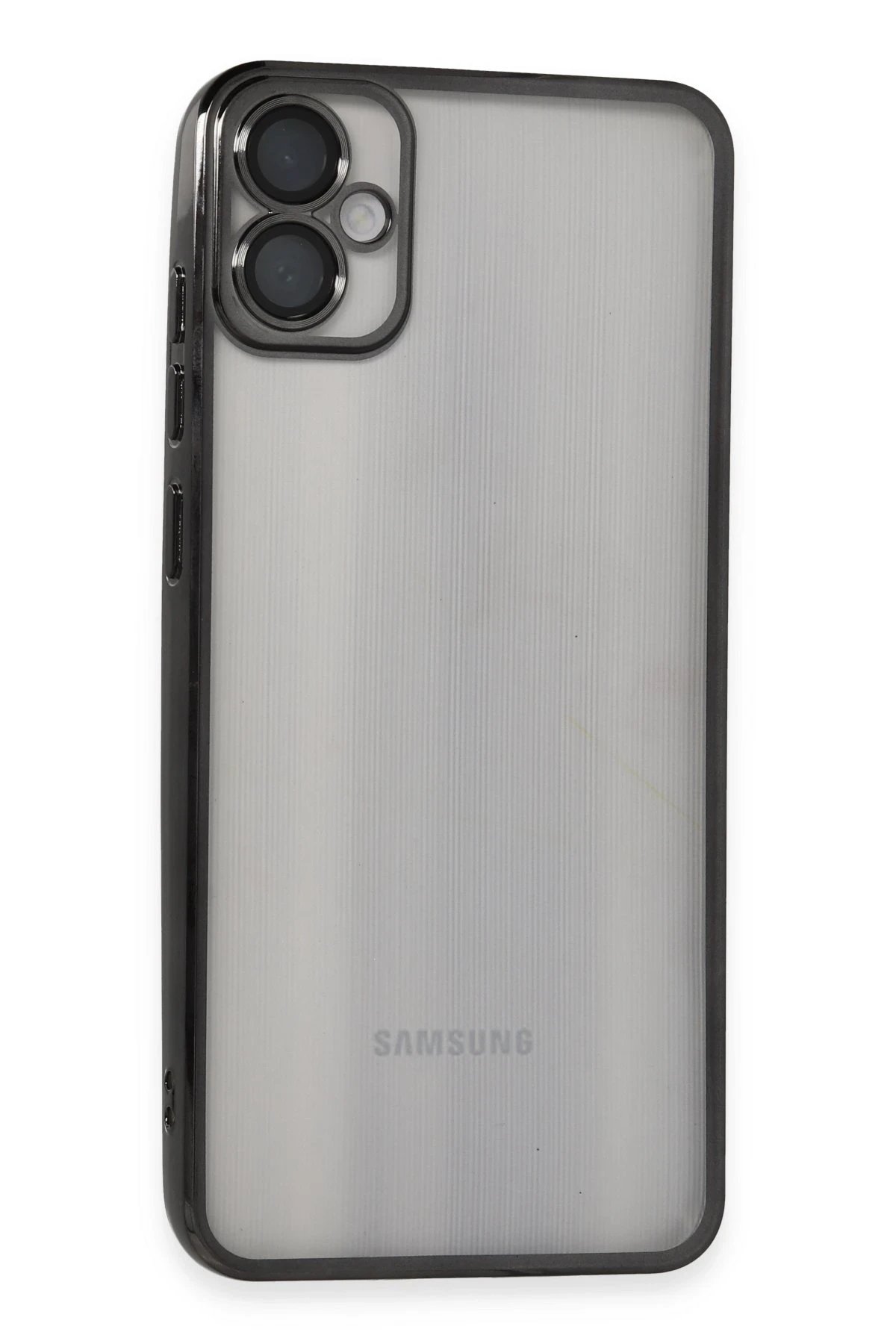 Samsung Galaxy A05 Kılıf Lensli Silikon - Siyah-(5796)