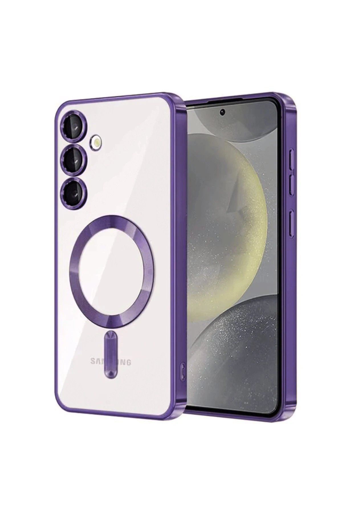 Samsung Galaxy S24 Kılıf Kross Magneticsafe Kapak - Mor-(5796)