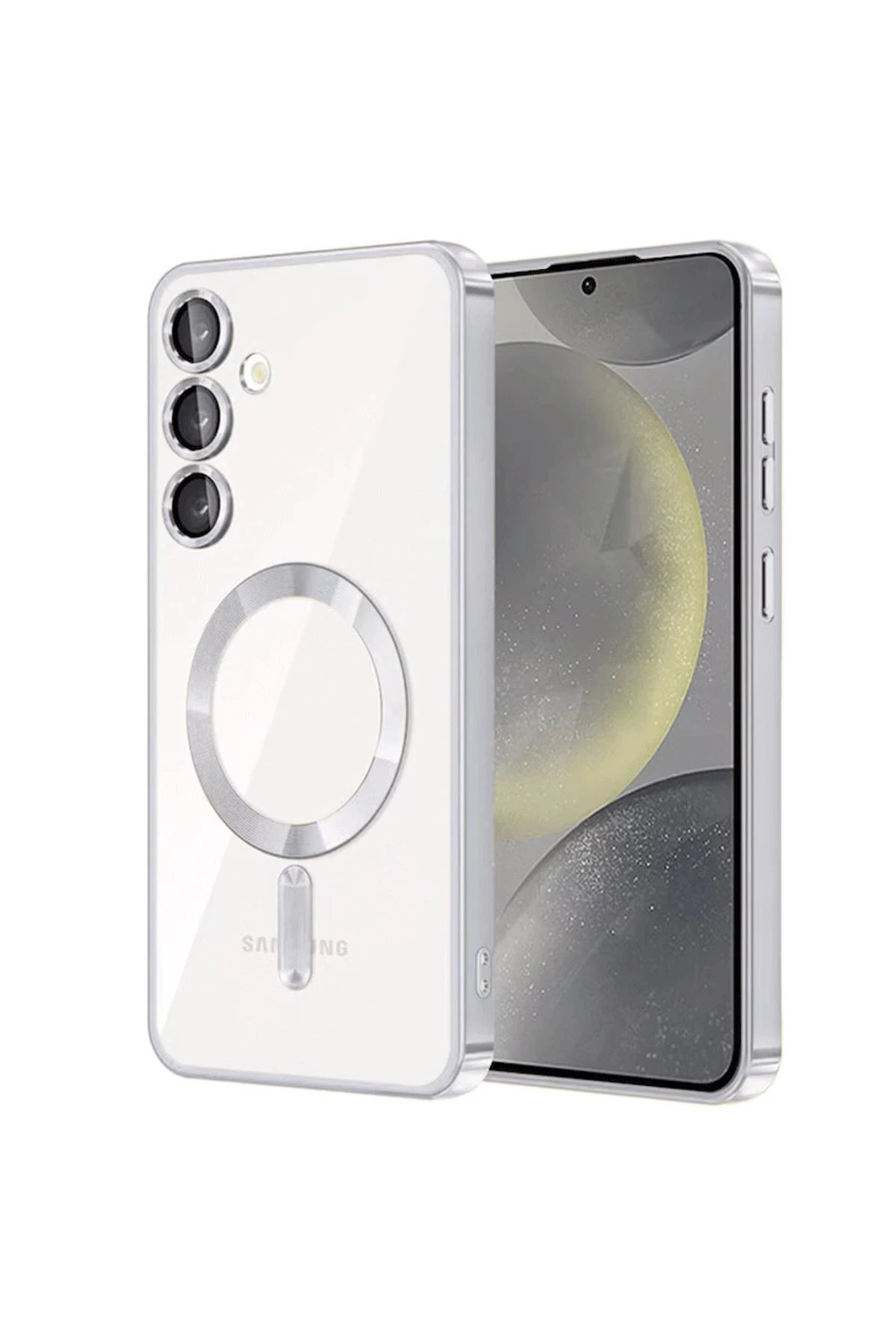 Samsung Galaxy S24 Kılıf Kross Magneticsafe Kapak - Titan Gri-(5796)