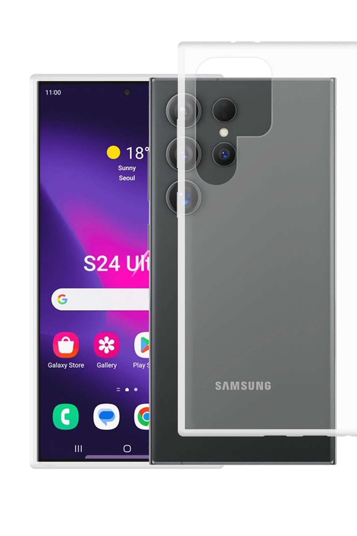 Samsung Galaxy S24 Ultra Kılıf Lüx Şeffaf Silikon-(5796)