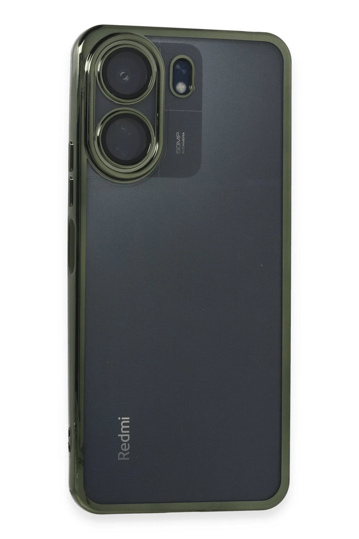 Xiaomi Redmi 13C Kılıf Lensli Silikon - Yeşil-(5796)