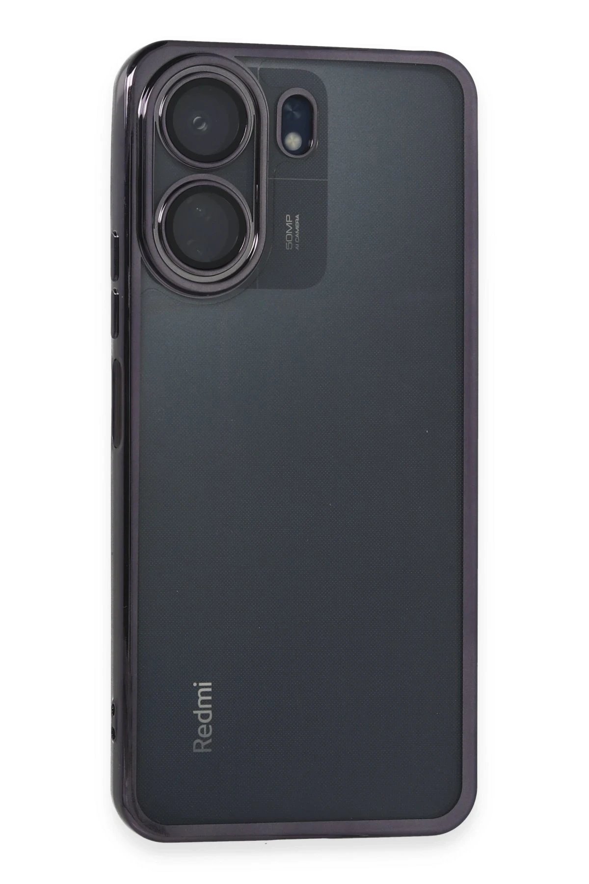 Xiaomi Redmi 13C Kılıf Lensli Silikon - Mor-(5796)