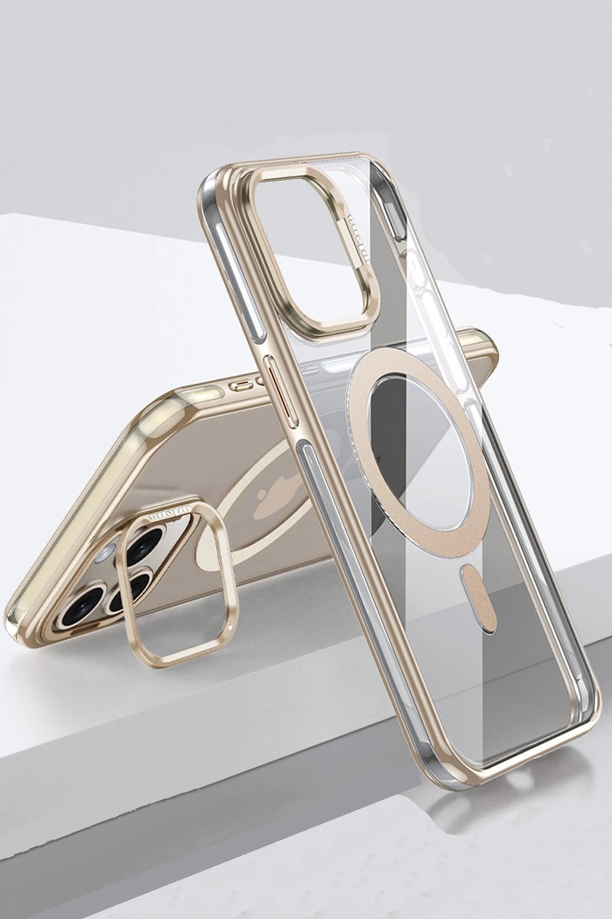 iPhone 14 Pro Drop Magsafe Kapak - Titan Gri-(5796)