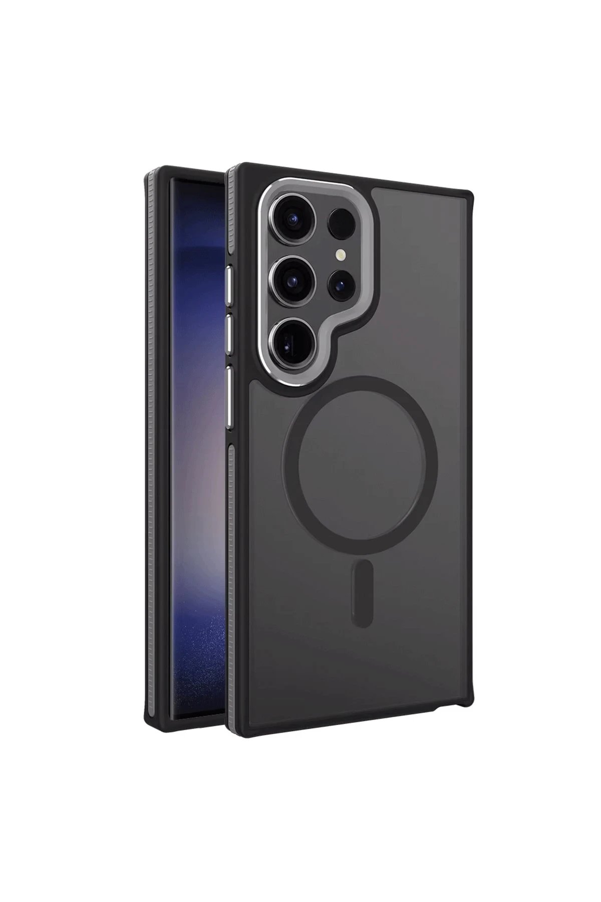Samsung Galaxy S23 Ultra Winner Magsafe Kapak - Siyah-(5796)