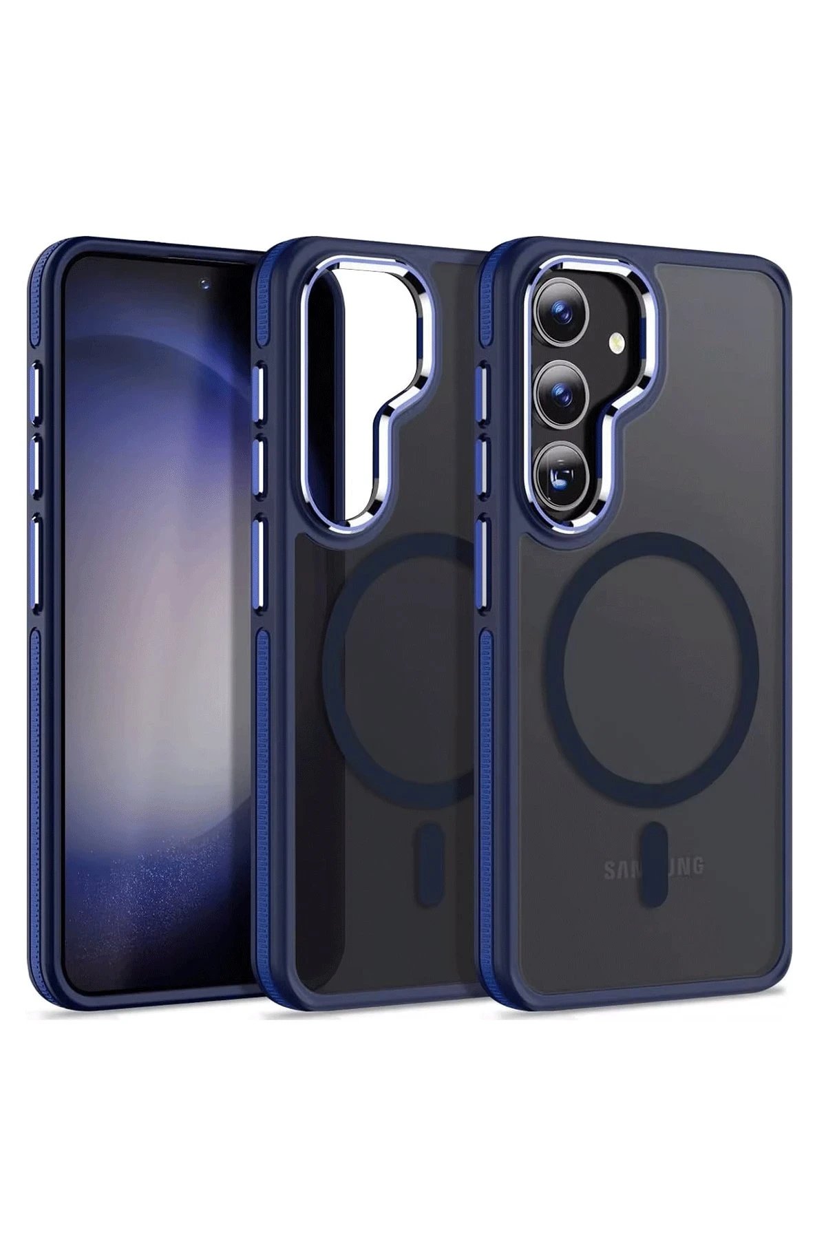 Samsung Galaxy S24 Winner Magsafe Kapak - Lacivert-(5796)