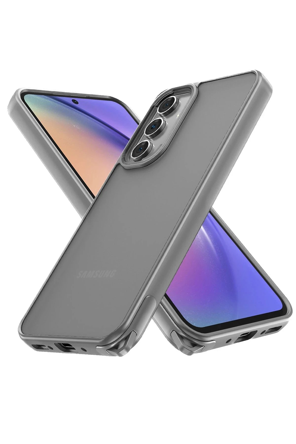 Samsung Galaxy A14 4G Kılıf Elegant Kapak - Titan Gri-(5796)