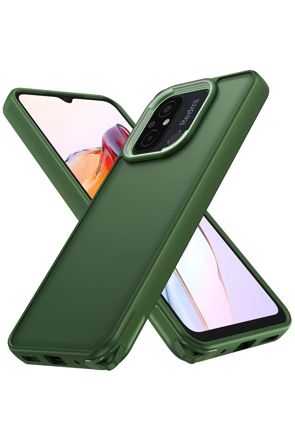 Xiaomi Redmi 12C Kılıf Elegant Kapak - Yeşil-(5796)
