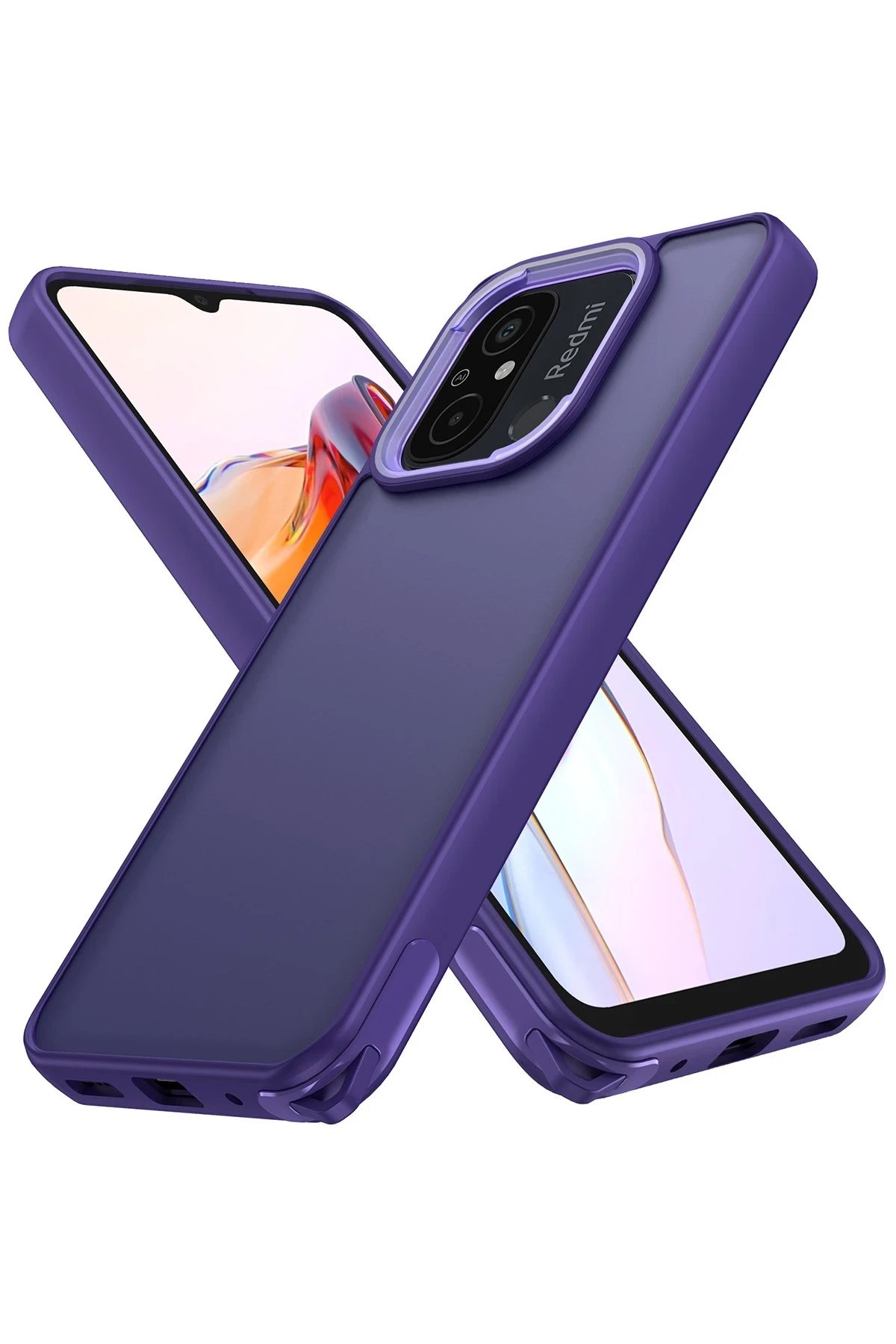 Xiaomi Redmi 12C Kılıf Elegant Kapak - Derin Mor-(5796)