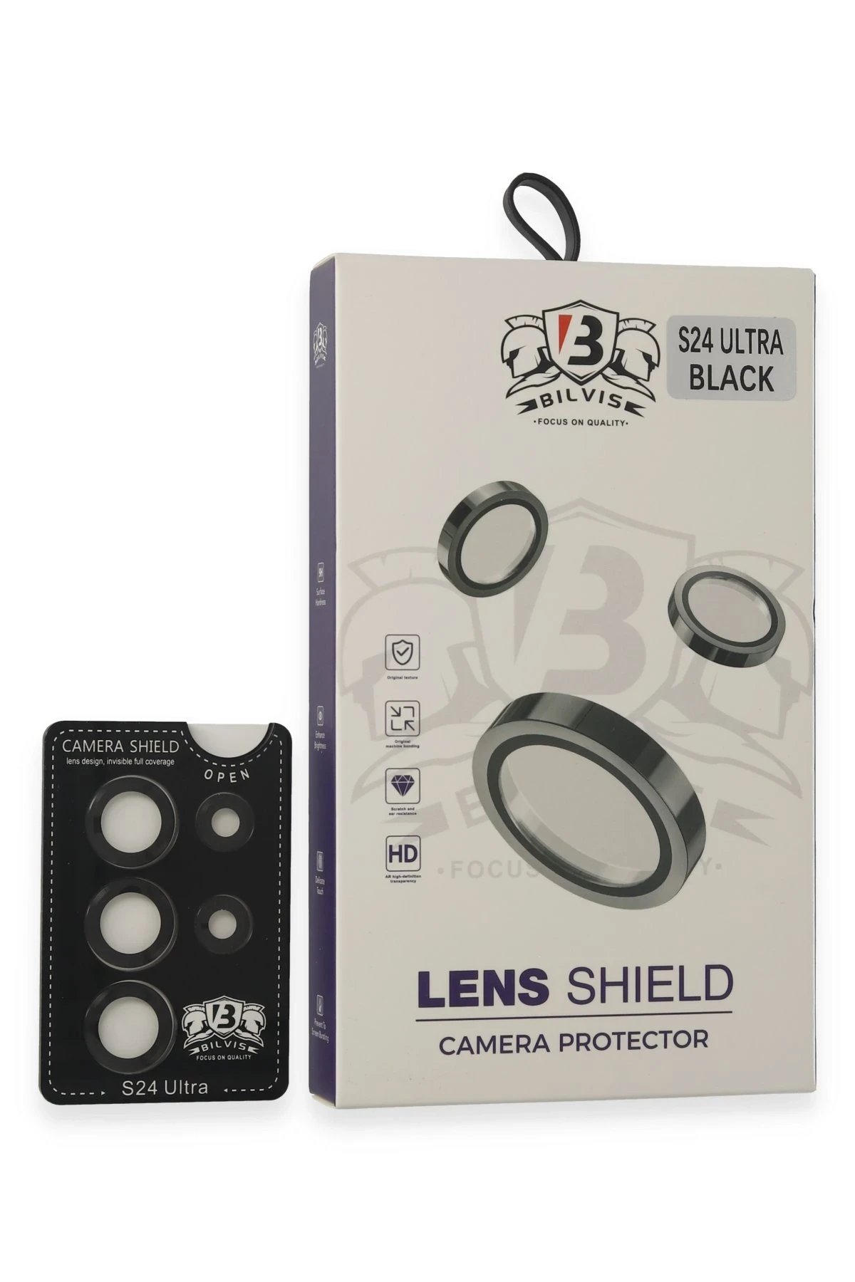 Samsung Galaxy S24 Ultra Bilvis Titan Kamera Lens - Siyah-(5796)