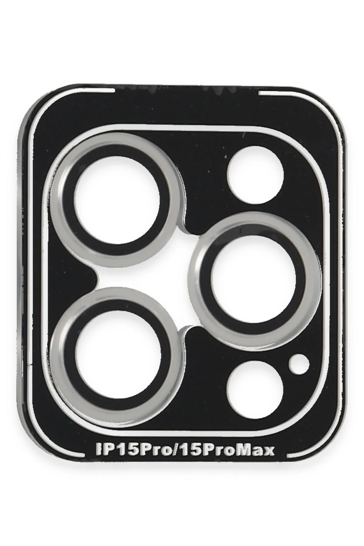 iPhone 15 Pro Max PVD Metal Kamera Lens - Gümüş-(5796)