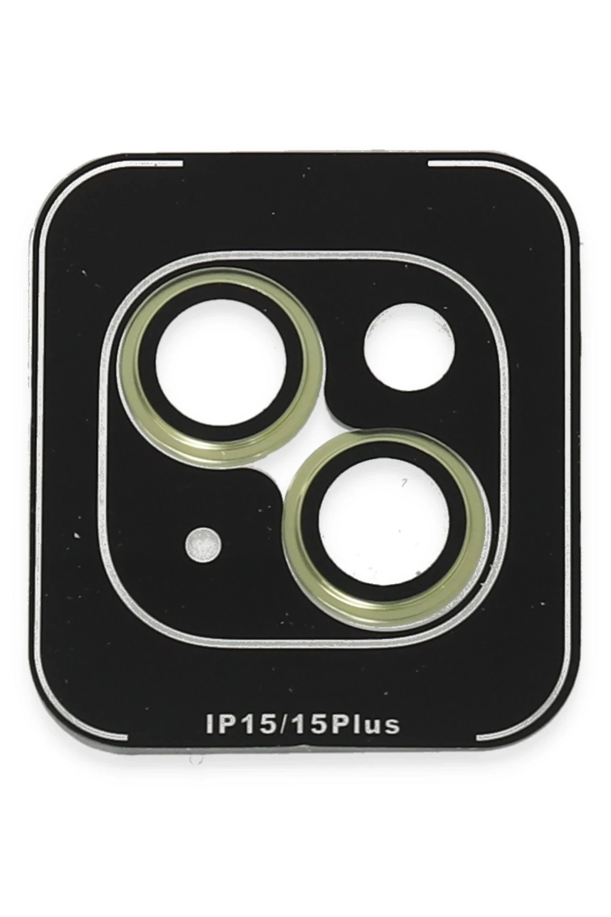 iPhone 15 PVD Metal Kamera Lens - Sarı-(5796)