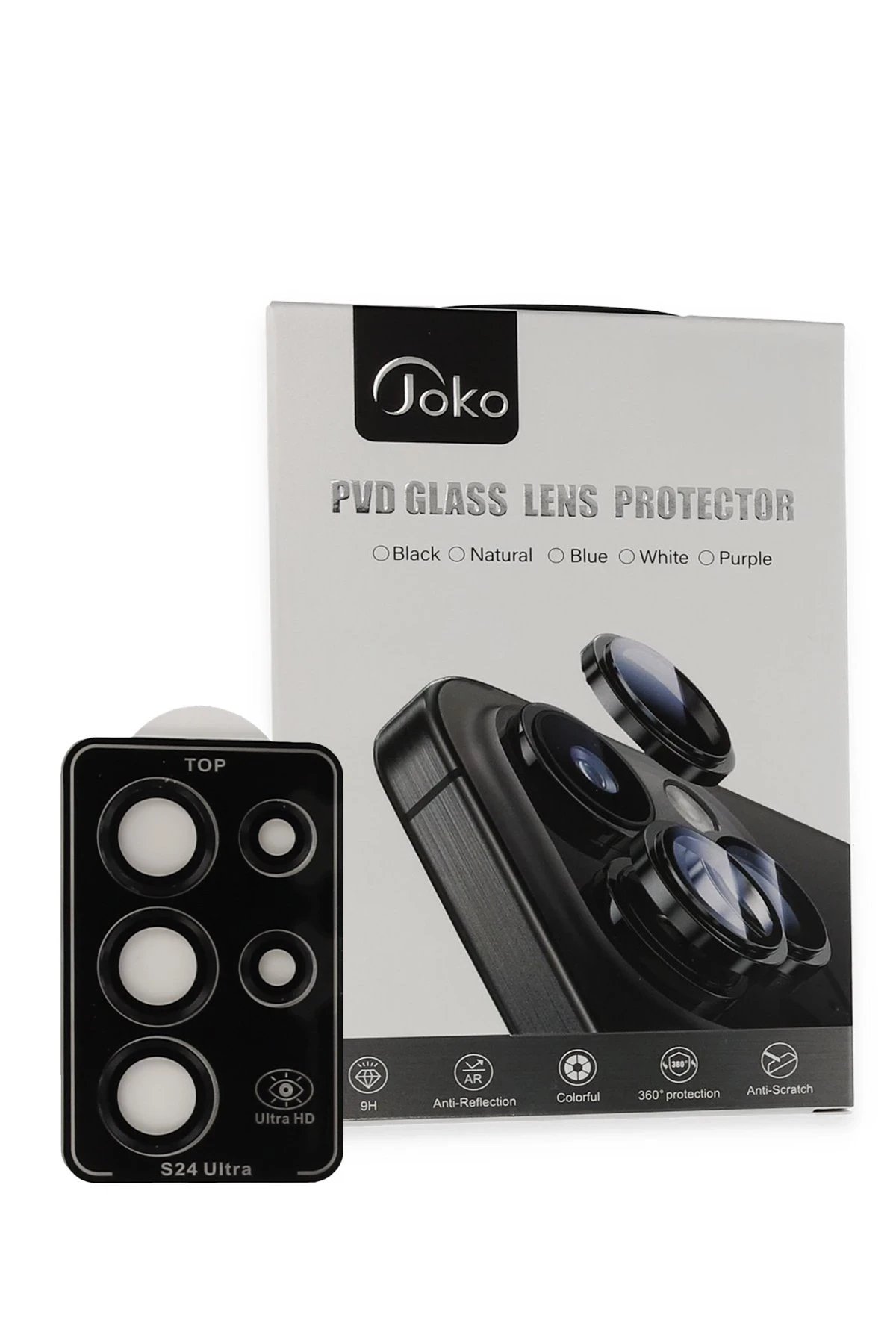 Samsung Galaxy S23 Ultra PVD Metal Kamera Lens - Siyah-(5796)