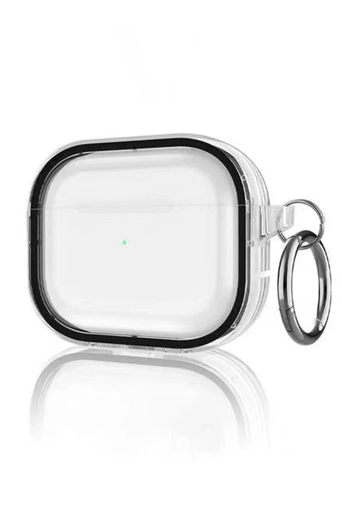 Airpods Pro 2 (2.nesil) Shiny Şeffaf Kılıf - Siyah-(5796)