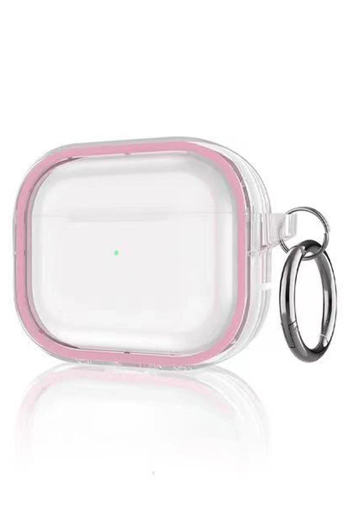 Airpods Pro 2 (2.nesil) Shiny Şeffaf Kılıf - Pembe-(5796)