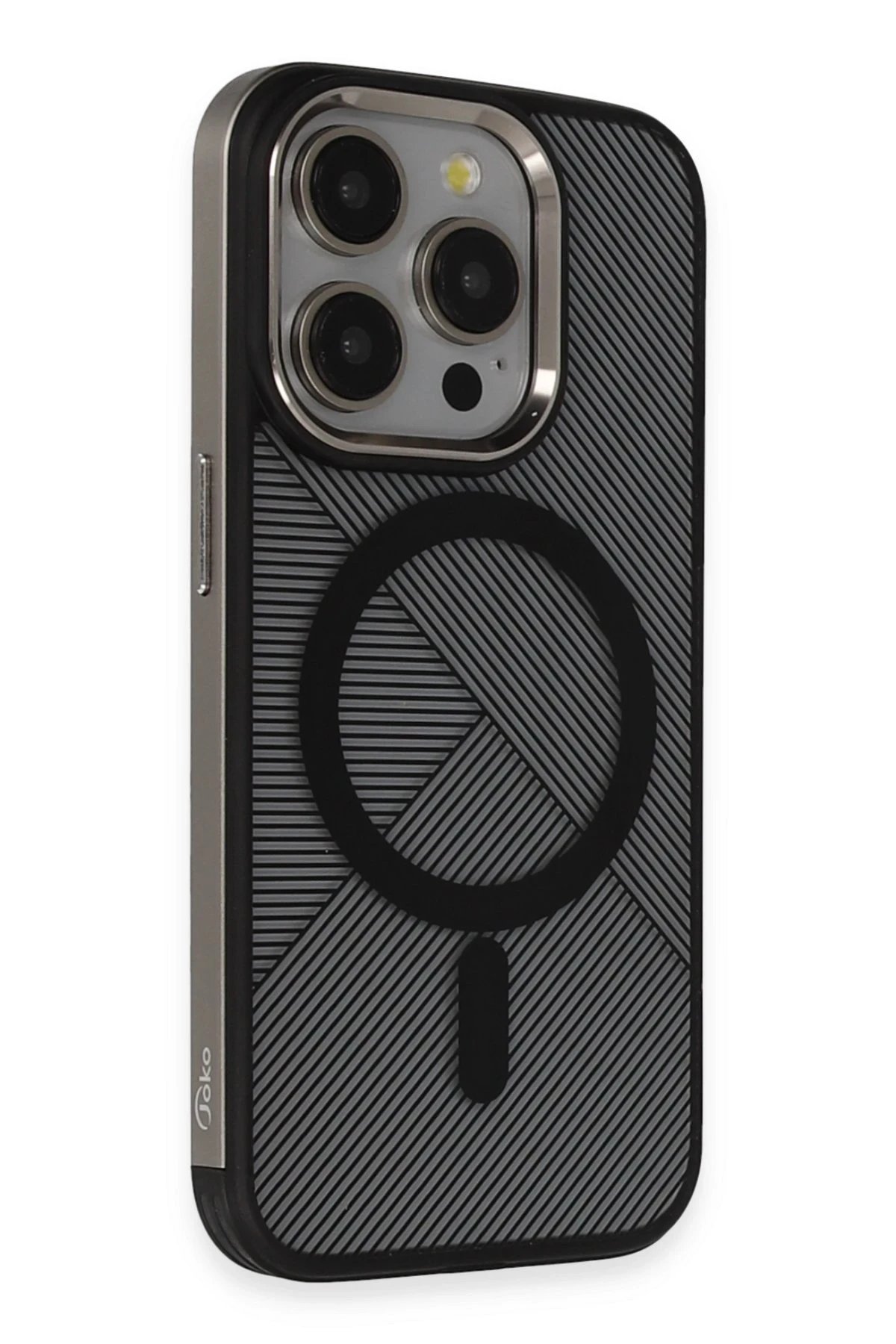 iPhone 14 Pro Vito Magsafe Kapak - Titan Gri-(5796)