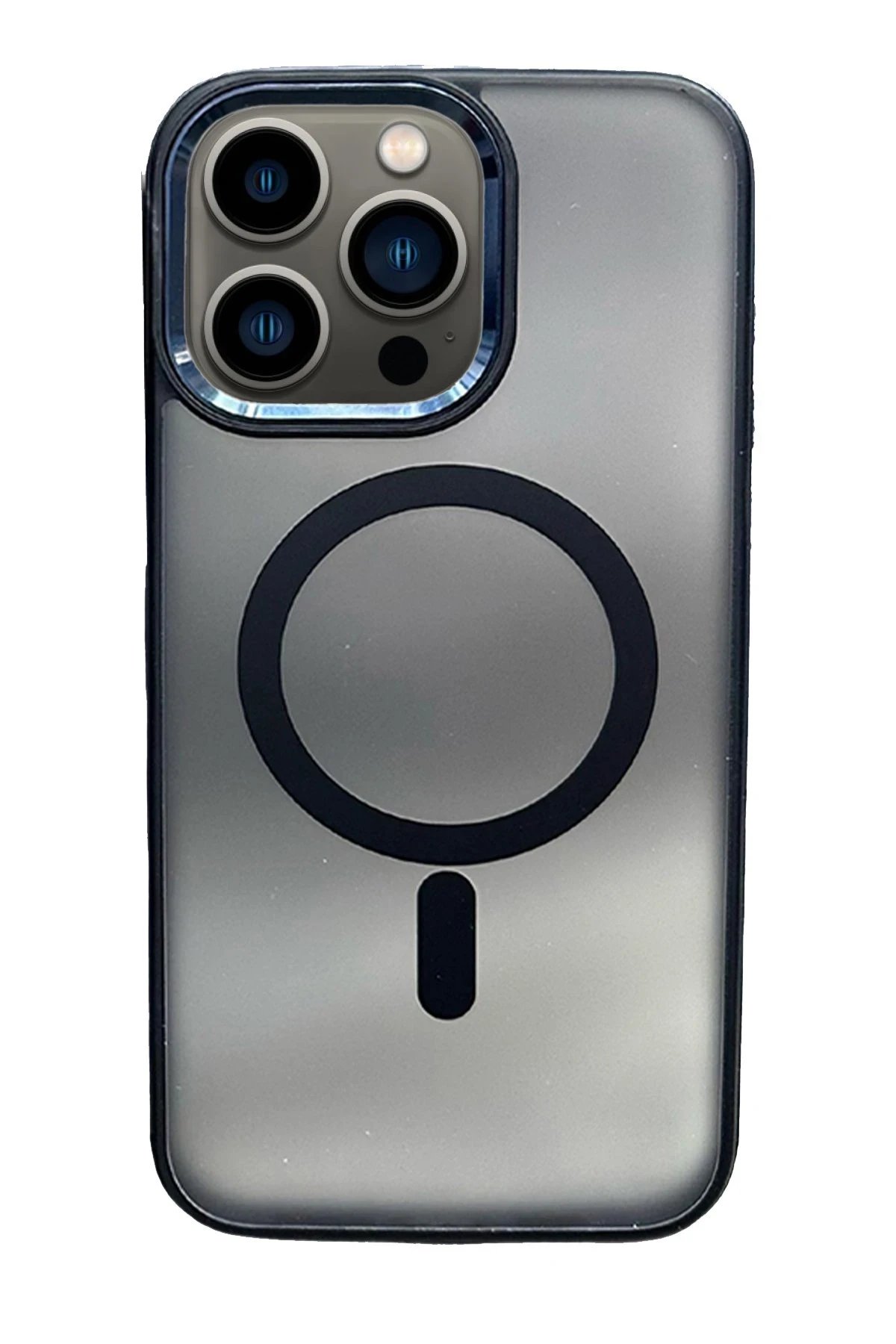 iPhone 15 Pro Max Solid Magsafe Kapak - Lacivert-(5796)