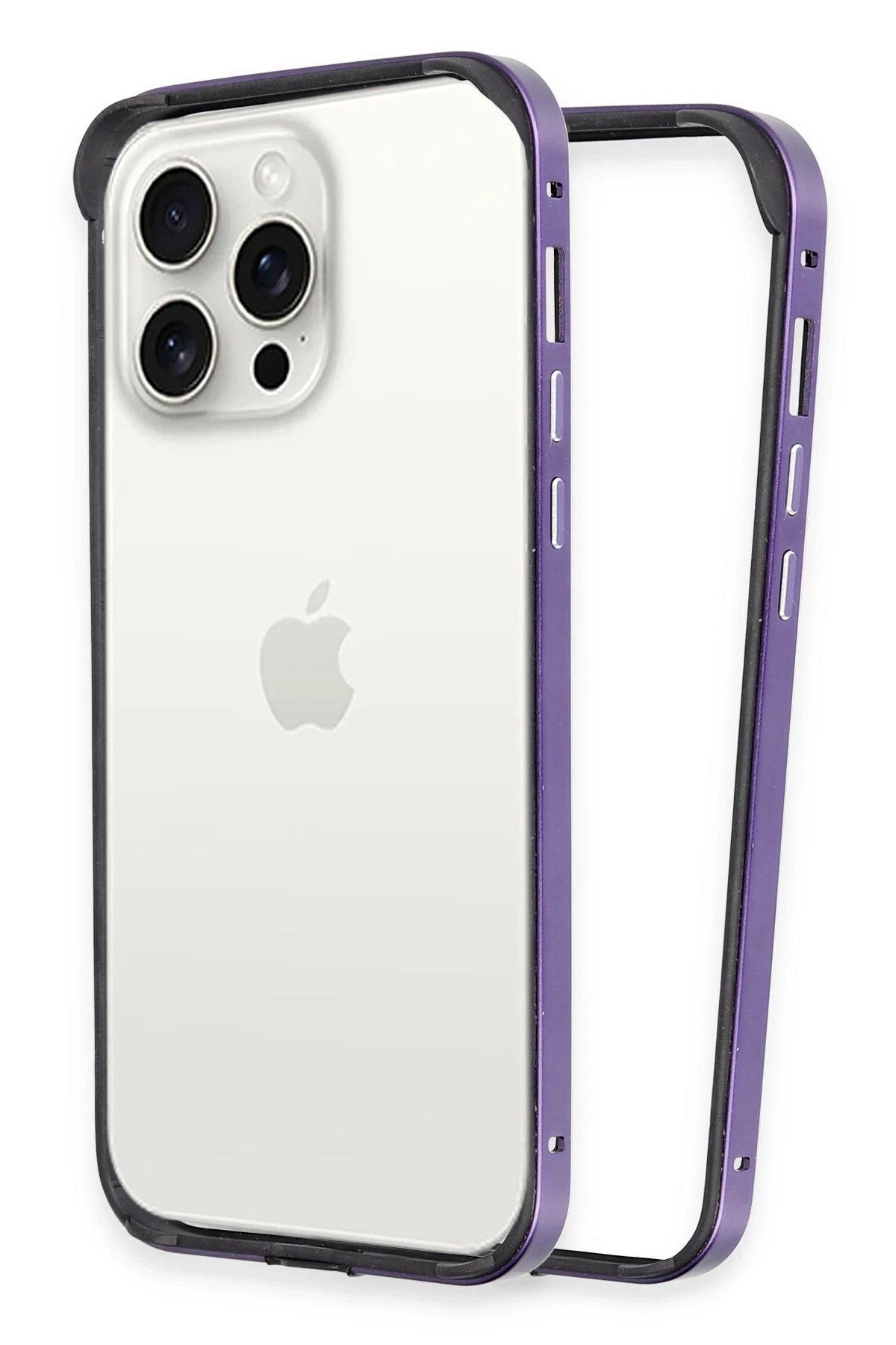 iPhone 14 Pro Land Bumper Koruma Kapak - Derin Mor-(5796)