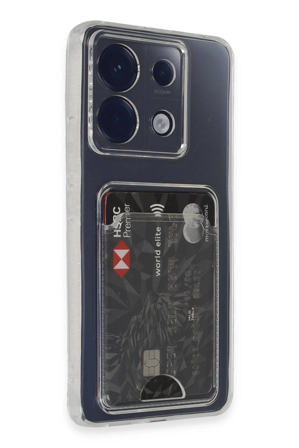 Xiaomi Poco X6 Kılıf Kart Şeffaf Silikon - Şeffaf-(5796)