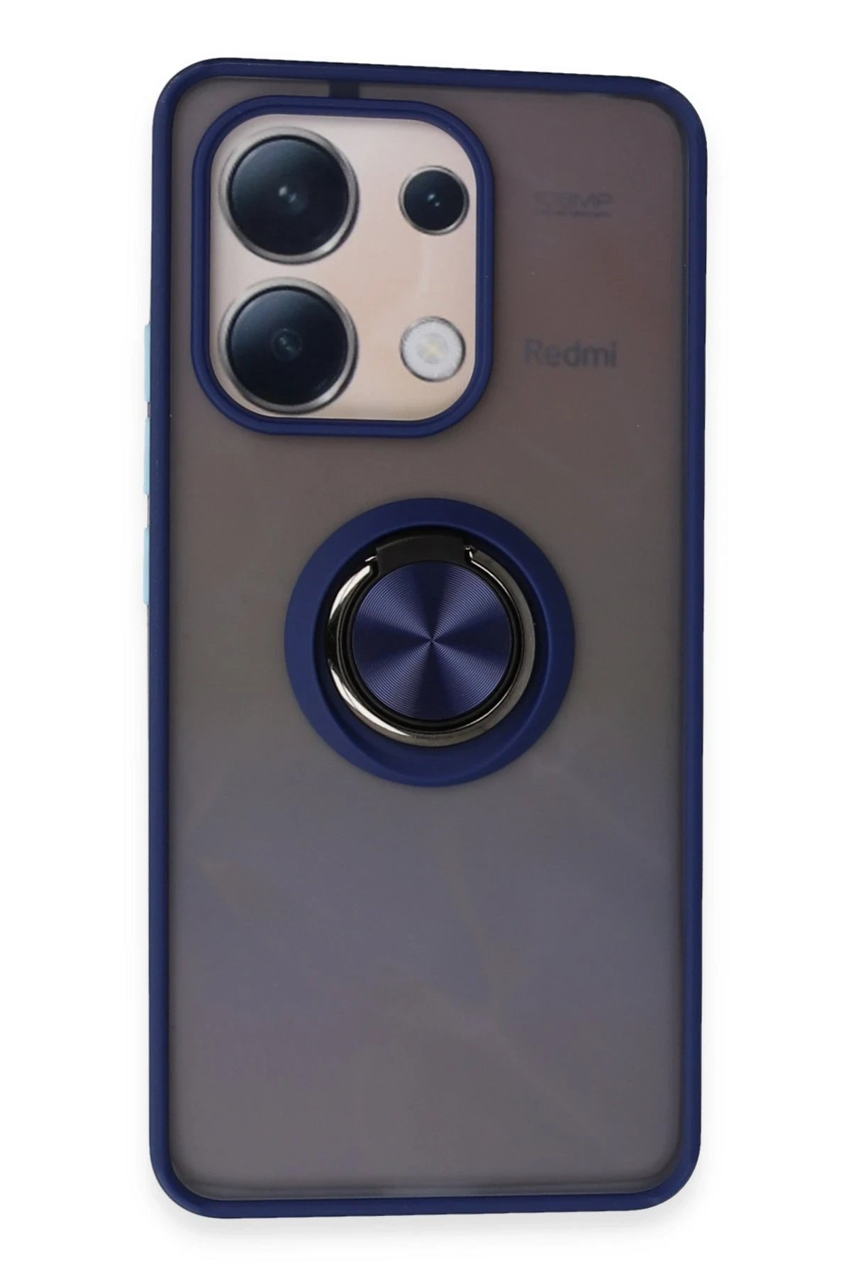 Xiaomi Redmi Note 13 4G Kılıf Montreal Yüzüklü Silikon Kapak - Lacivert-(5796)